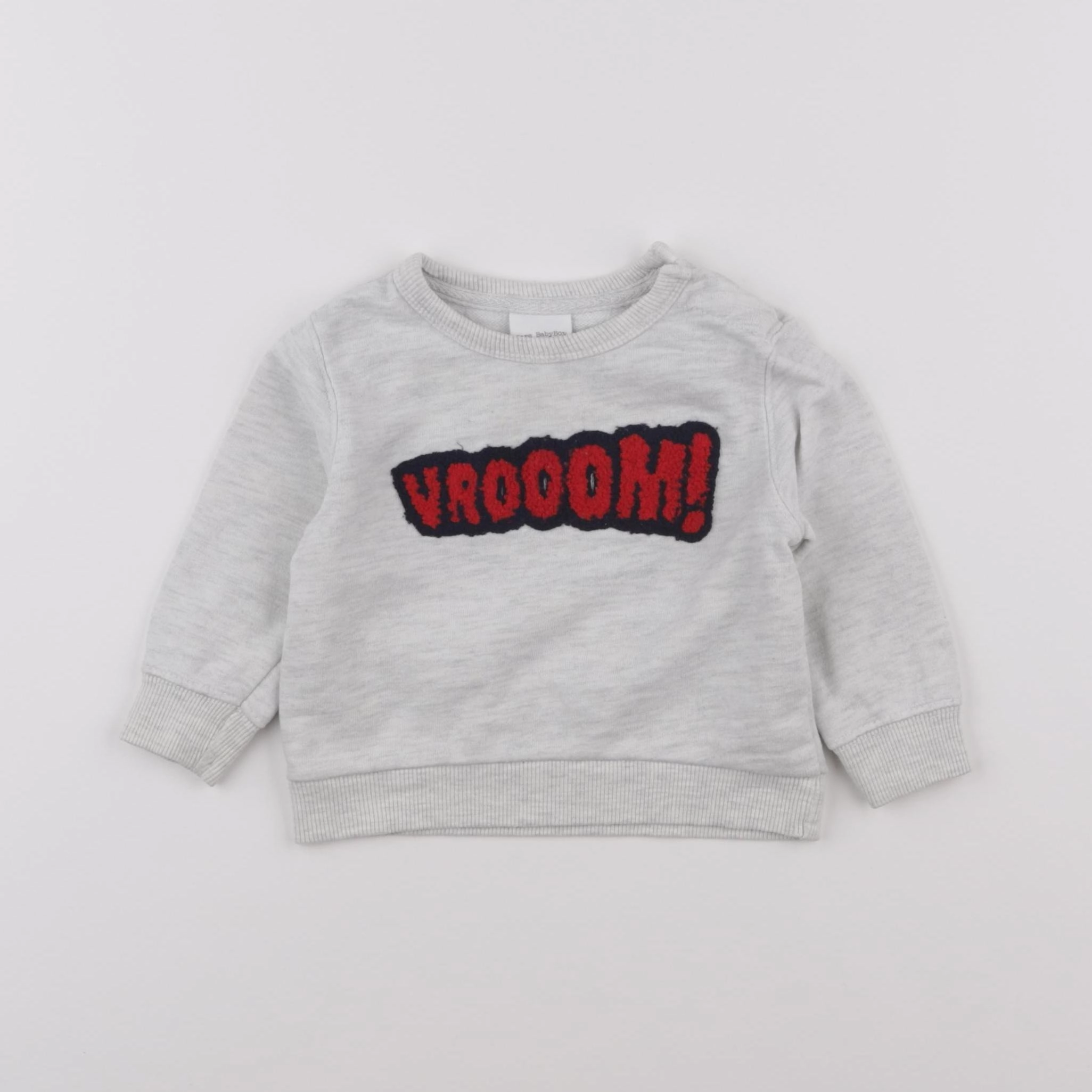 Zara - sweat gris - 3/6 mois