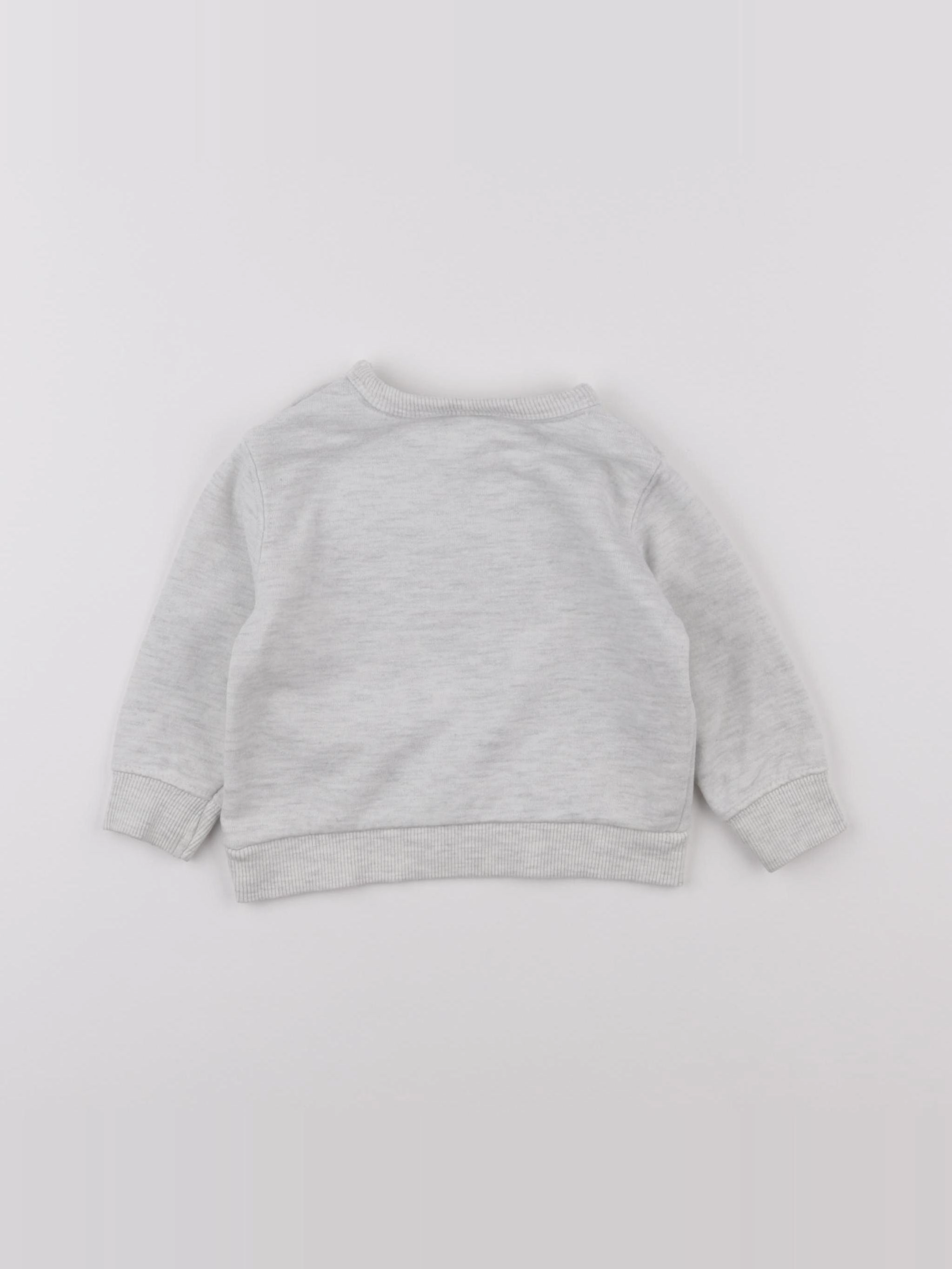 Zara - sweat gris - 3/6 mois