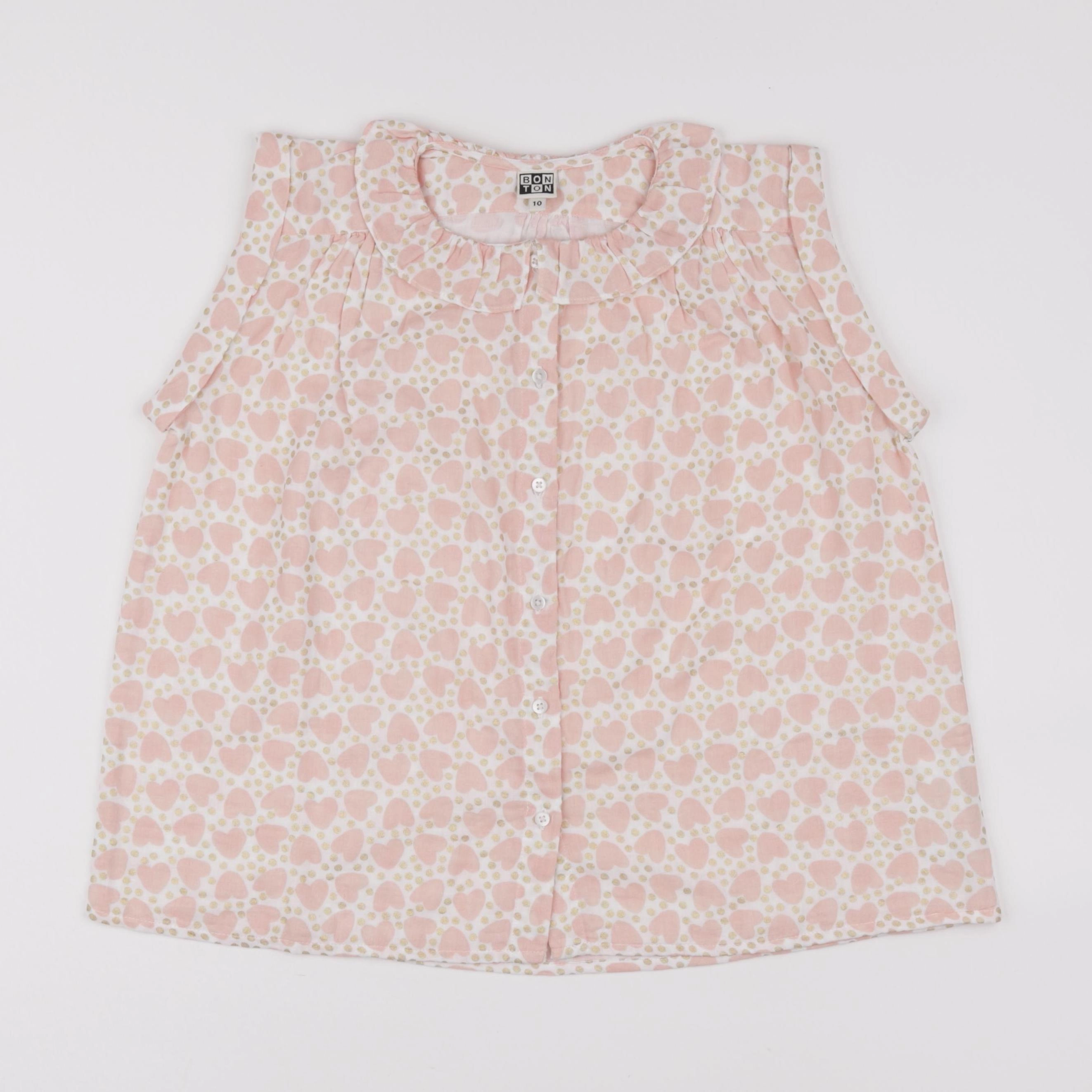 Bonton - blouse rose - 10 ans