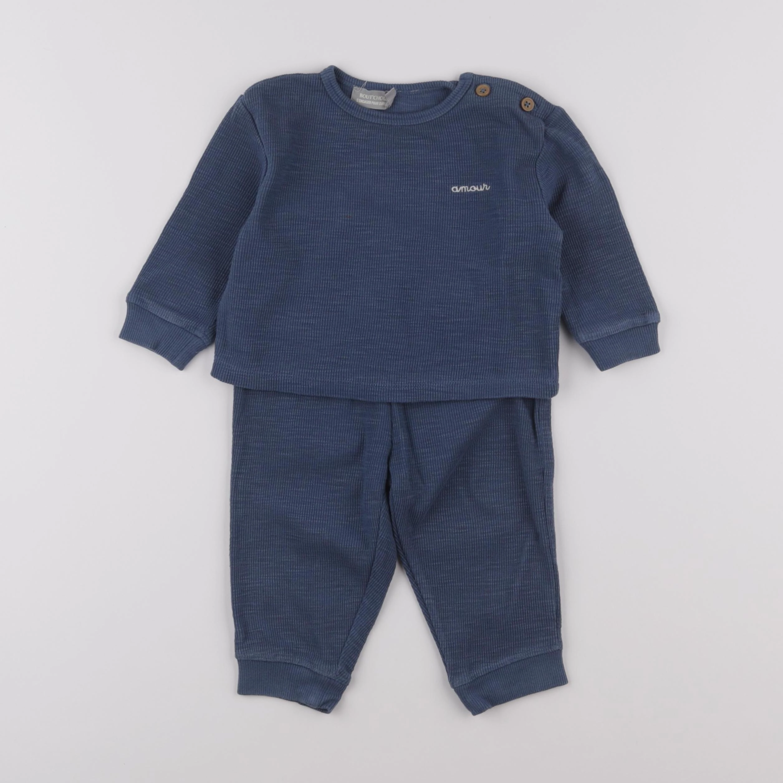 Boutchou - ensemble bleu - 9 mois