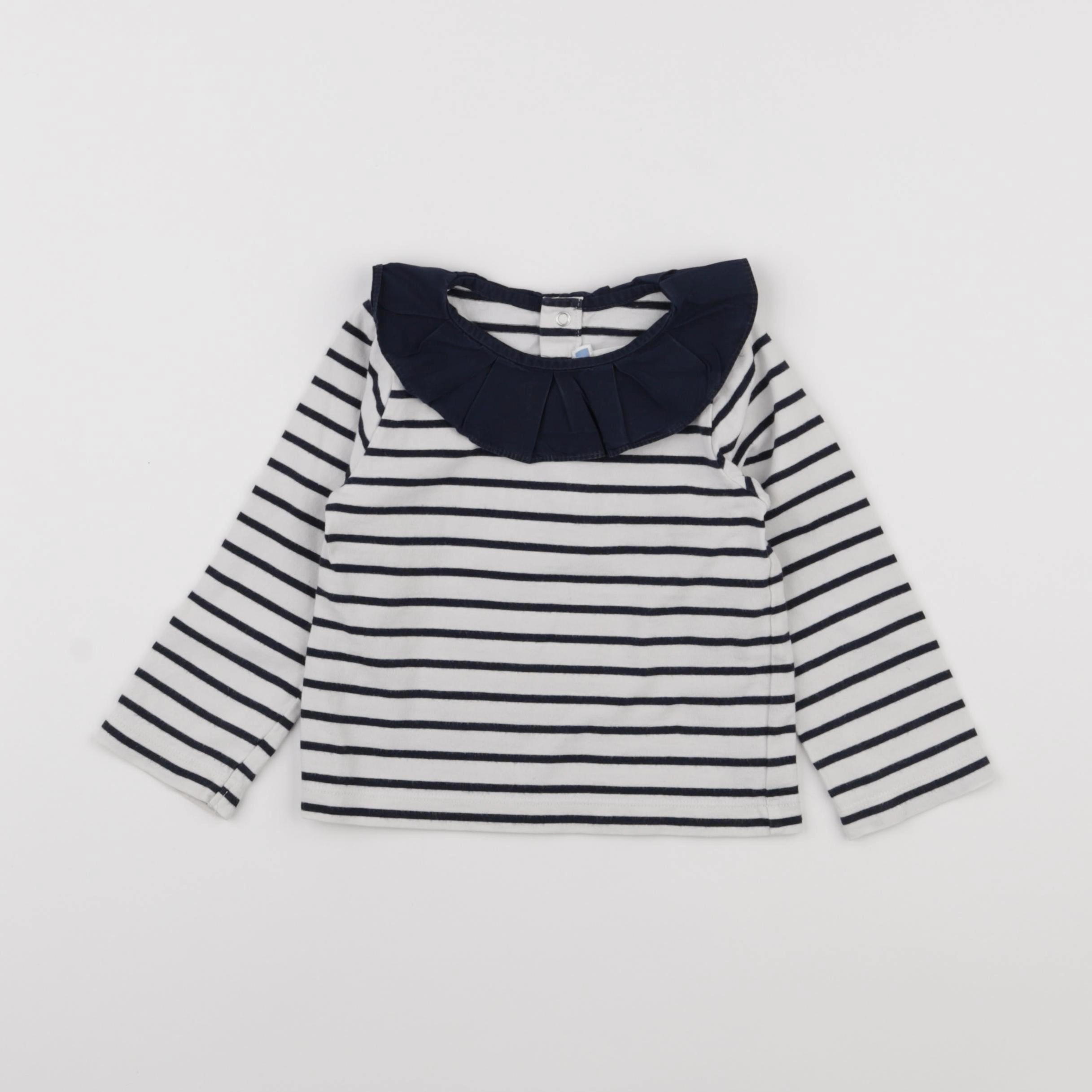 Jacadi - tee-shirt bleu, blanc - 24 mois
