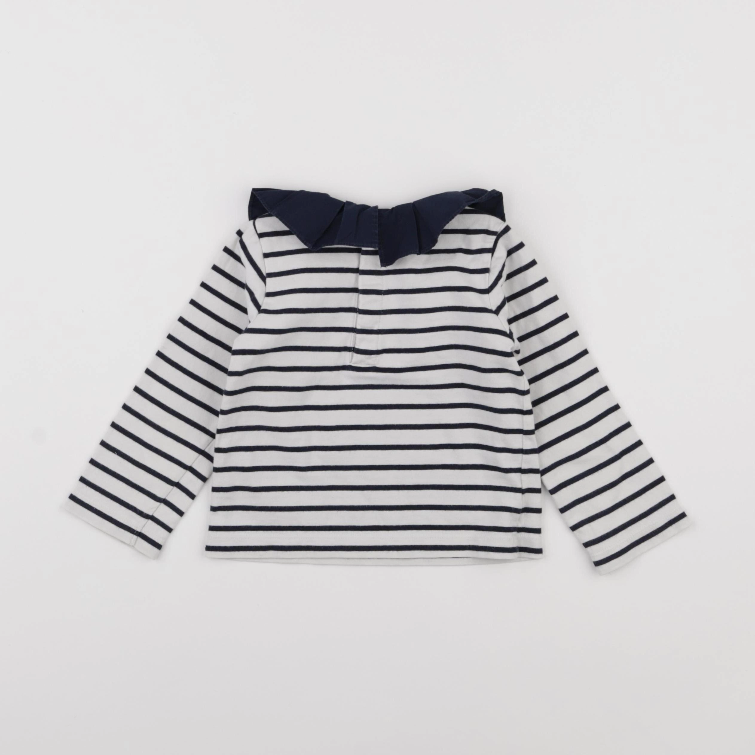 Jacadi - tee-shirt bleu, blanc - 24 mois