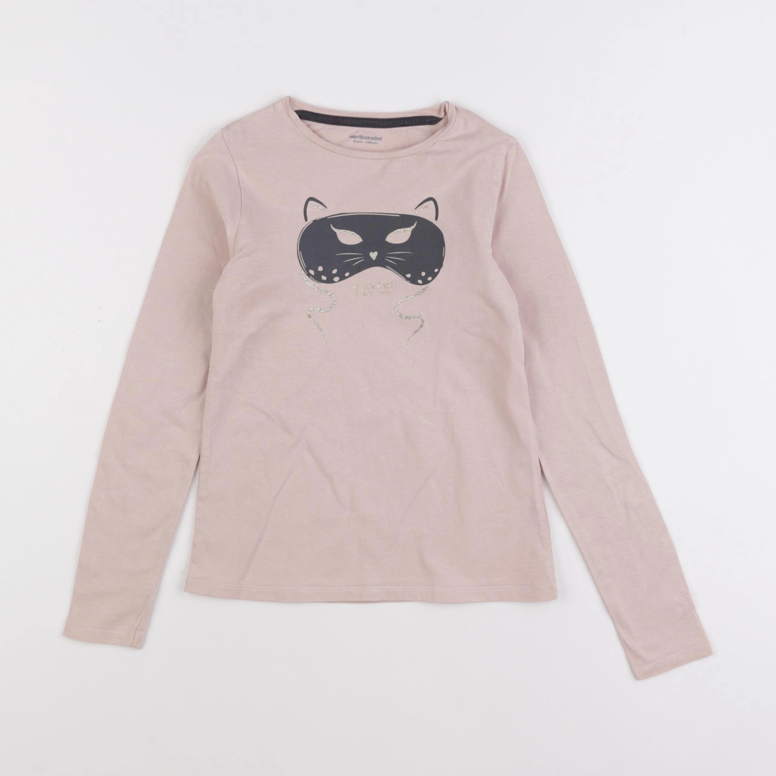 Vertbaudet - tee-shirt rose - 8 ans