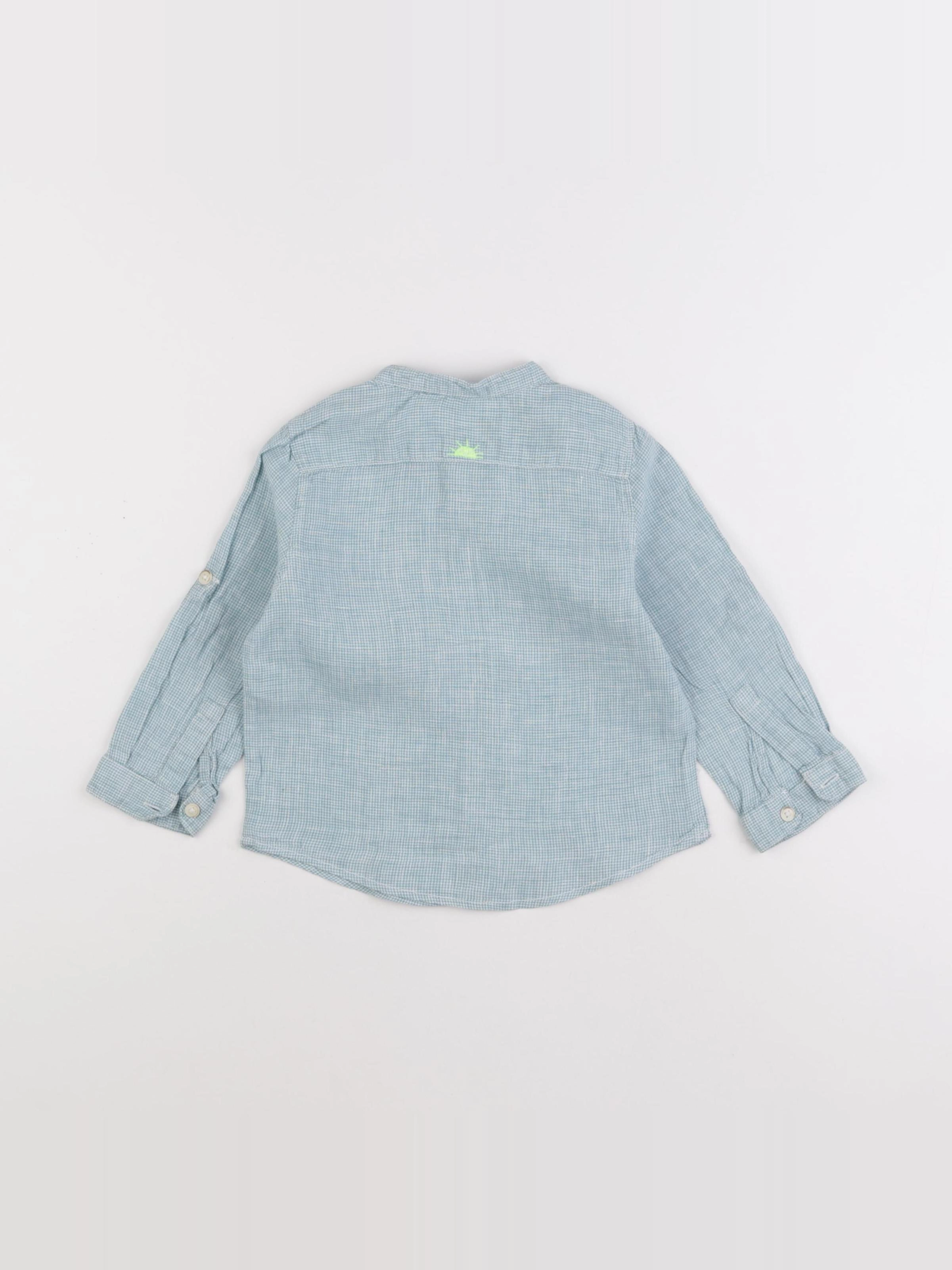 Zara - chemise vert - 12/18 mois