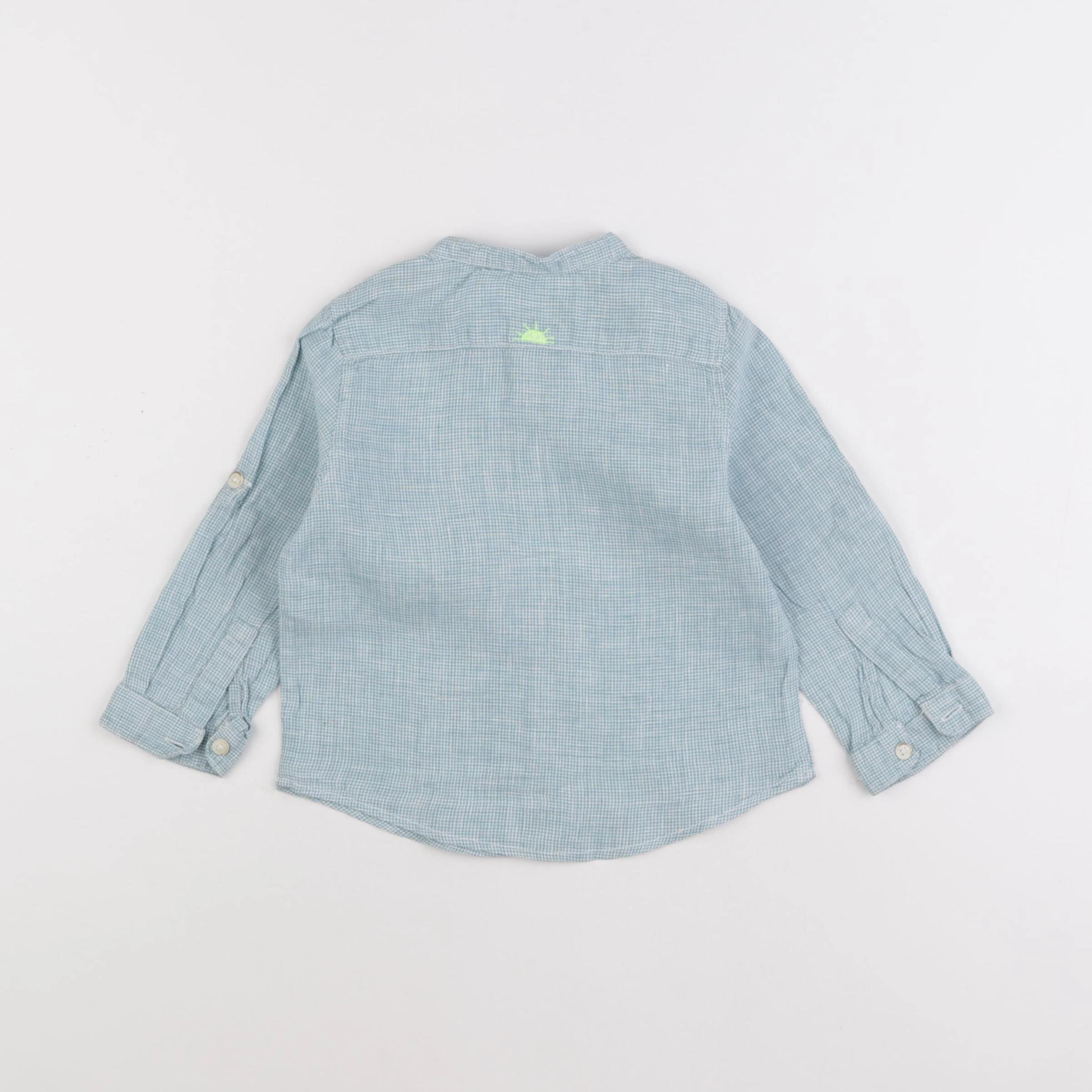 Zara - chemise vert - 12/18 mois