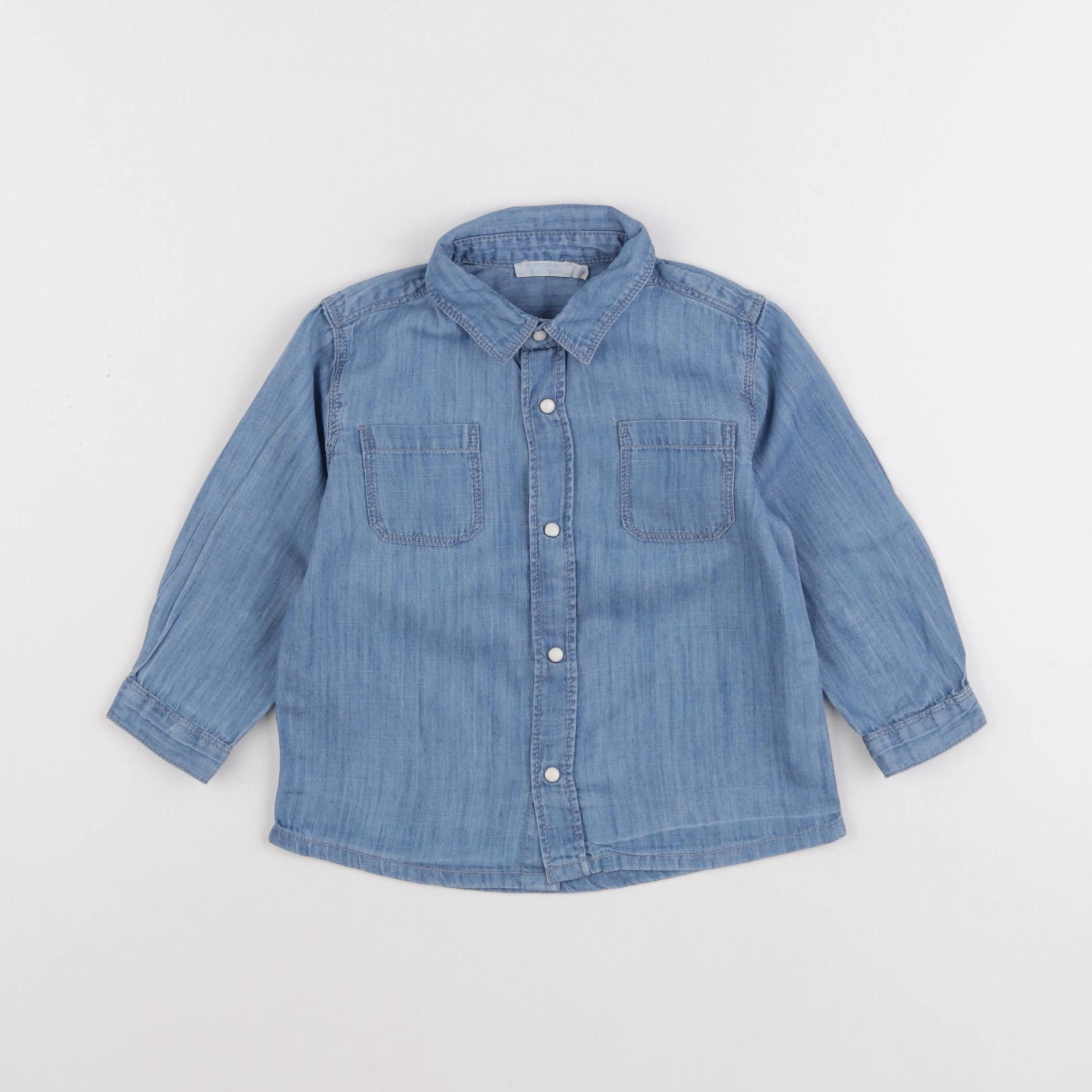 Boutchou - chemise bleu - 18 mois