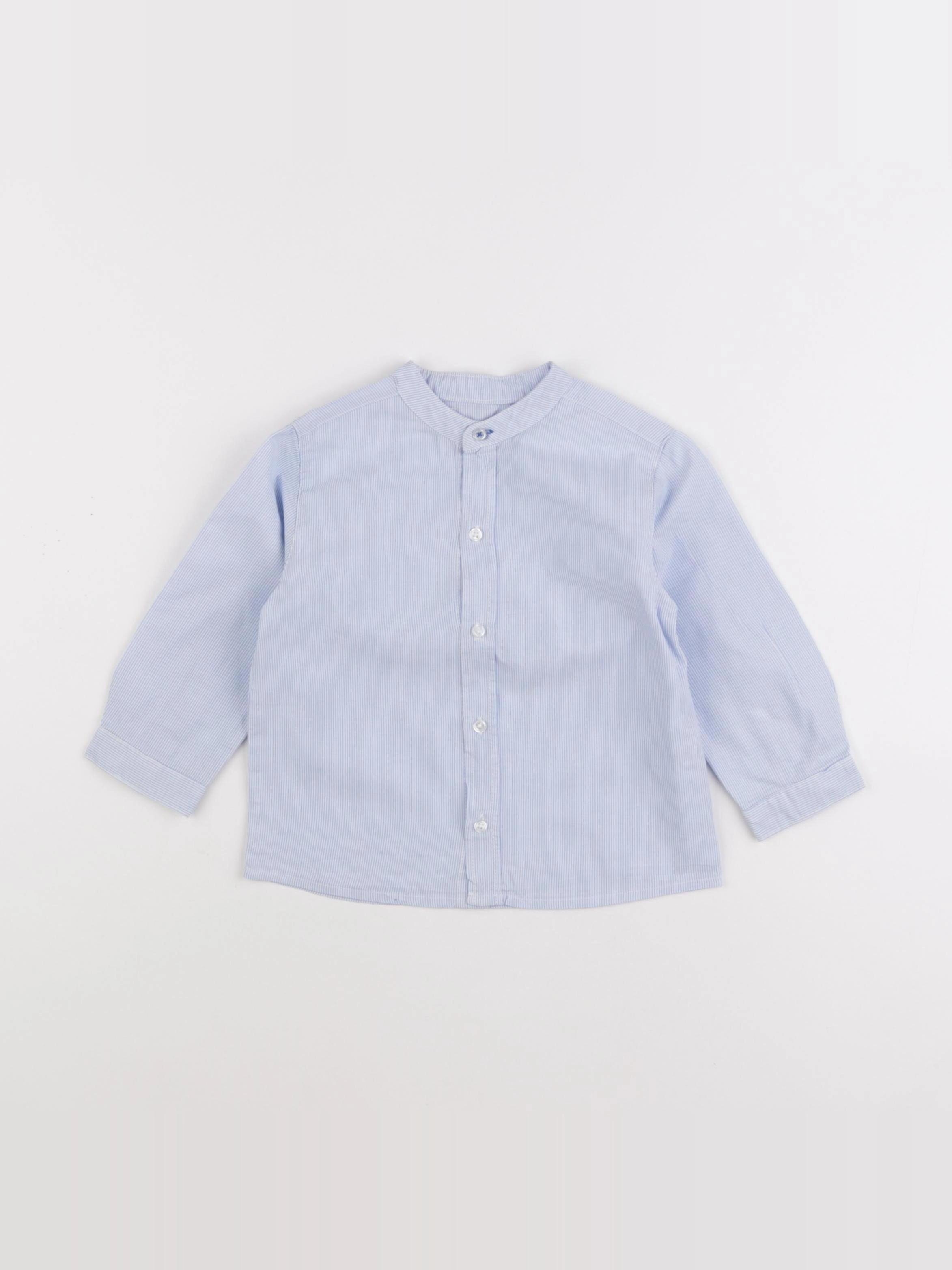 Boutchou - chemise bleu - 18 mois