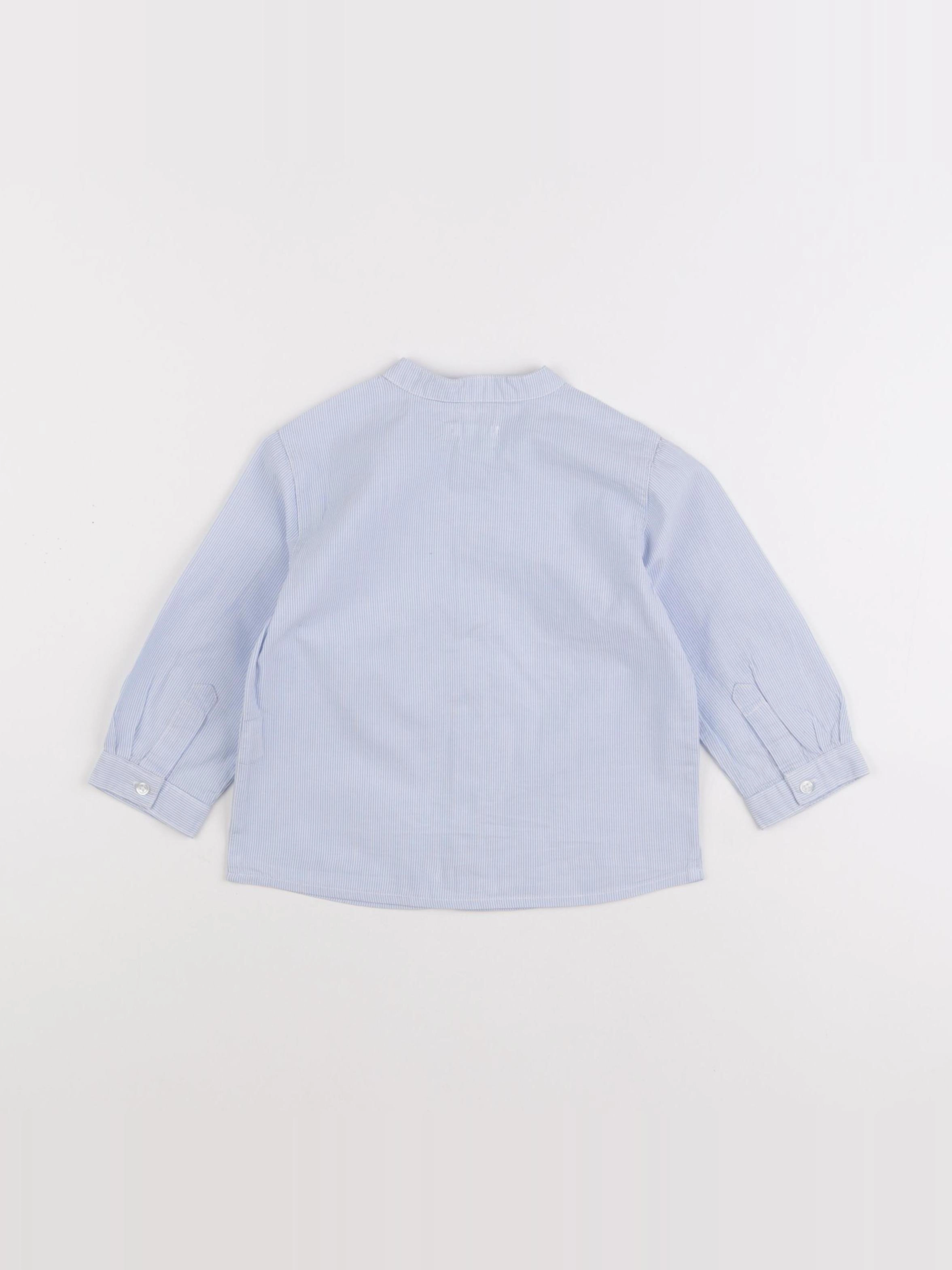 Boutchou - chemise bleu - 18 mois