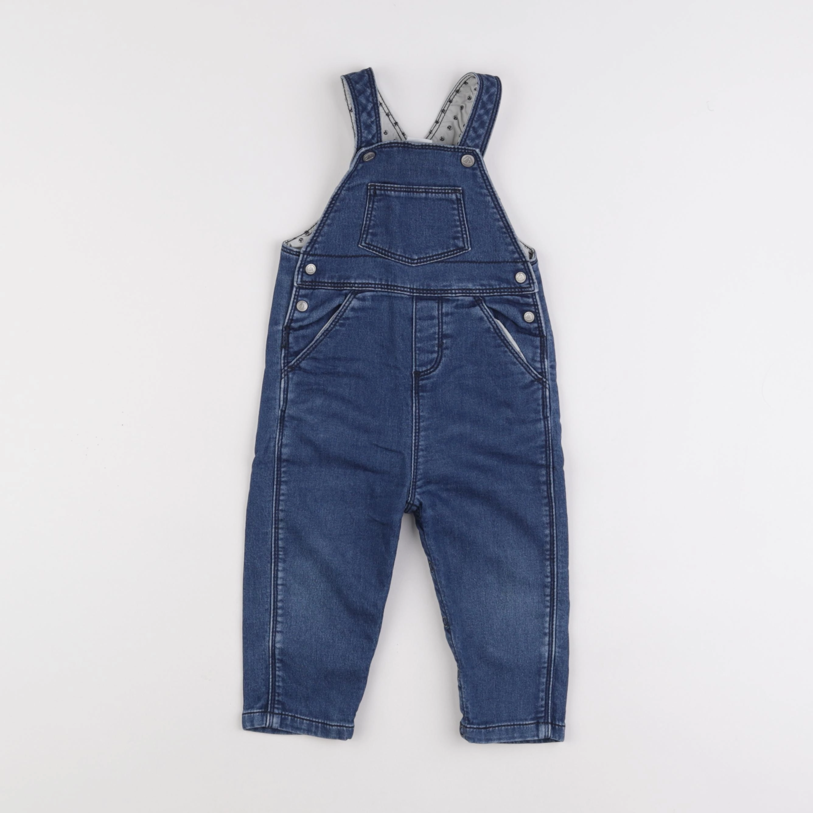 Petit Bateau - salopette bleu - 12 mois
