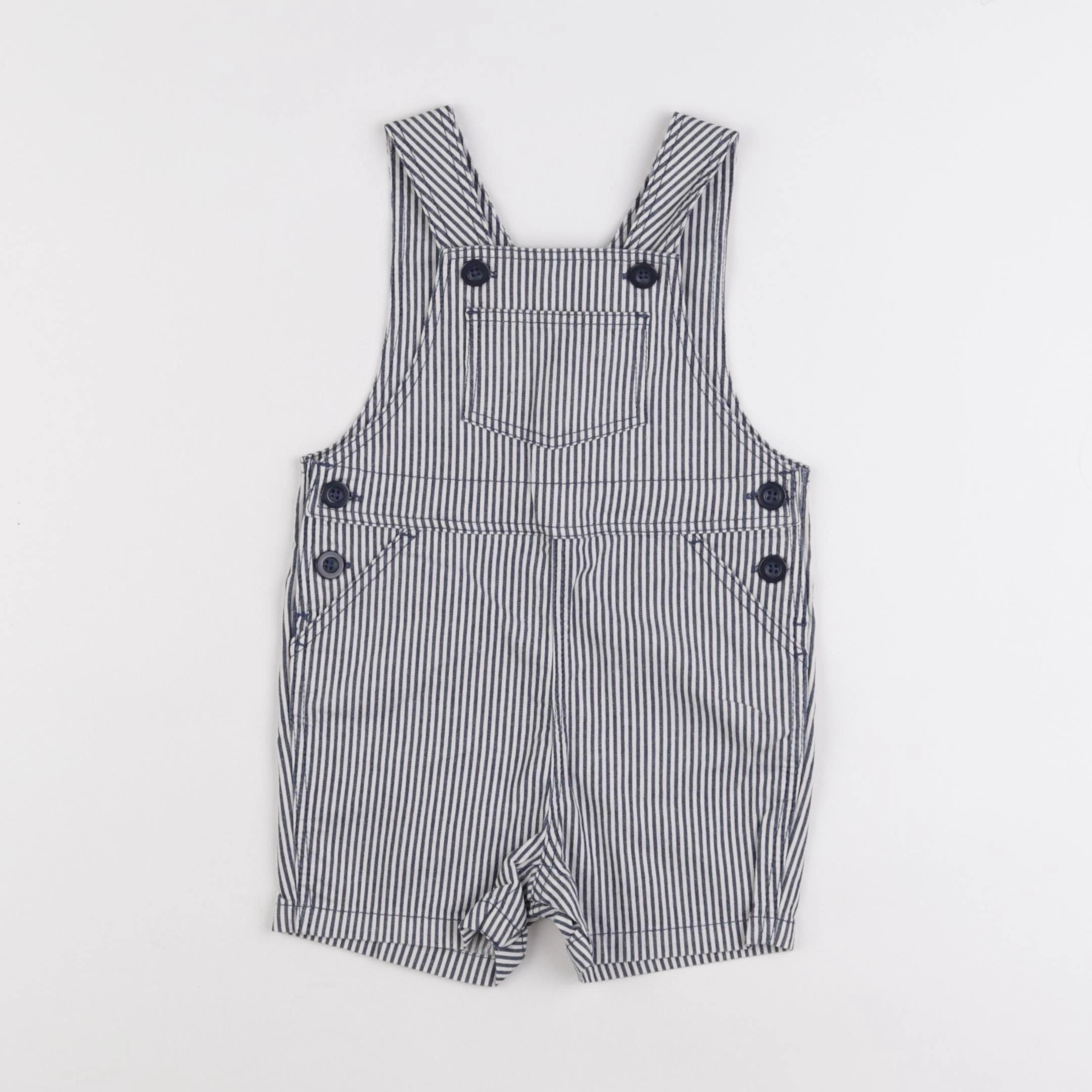 Petit Bateau - salopette beige, bleu - 12 mois