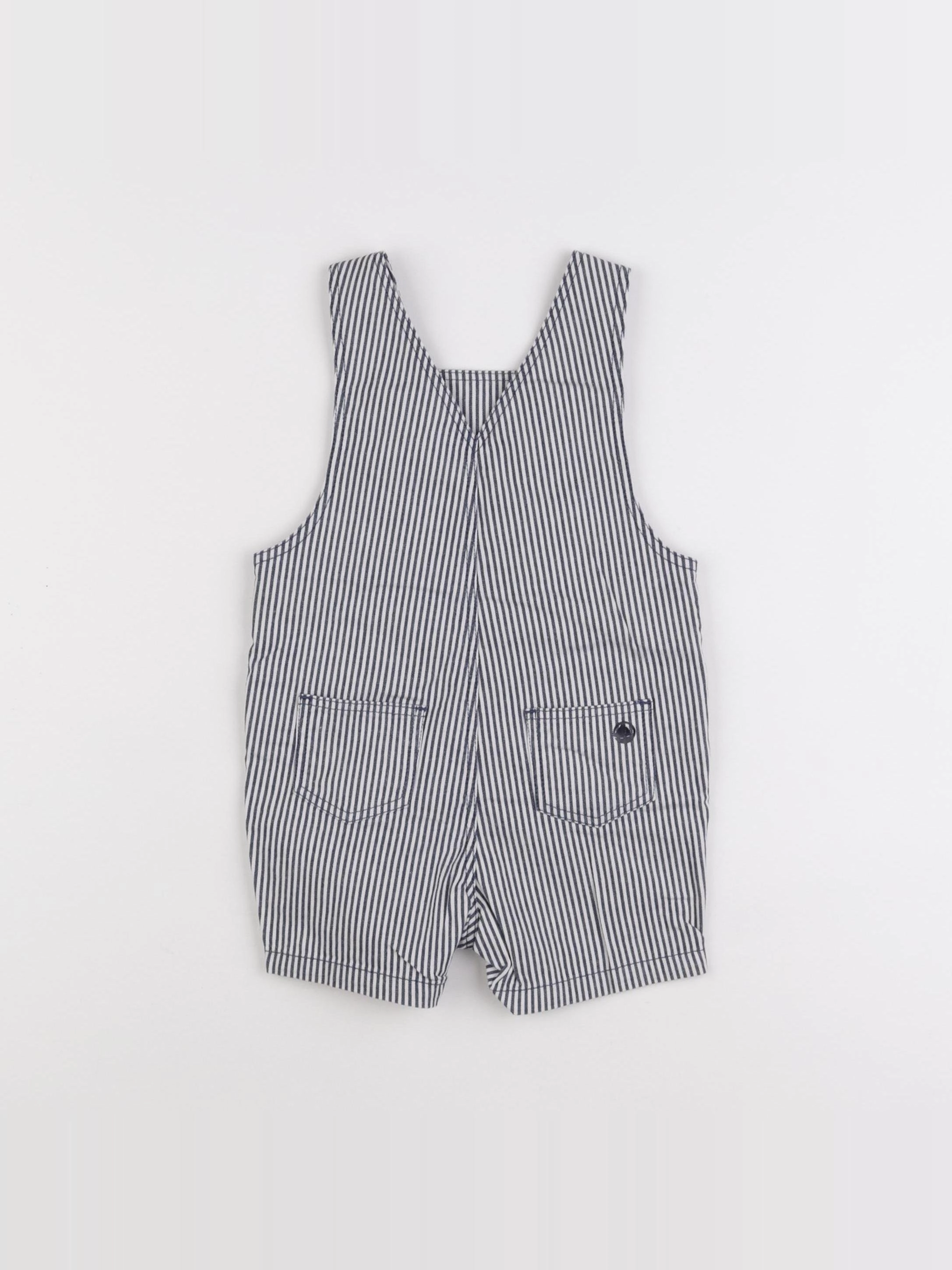 Petit Bateau - salopette beige, bleu - 12 mois