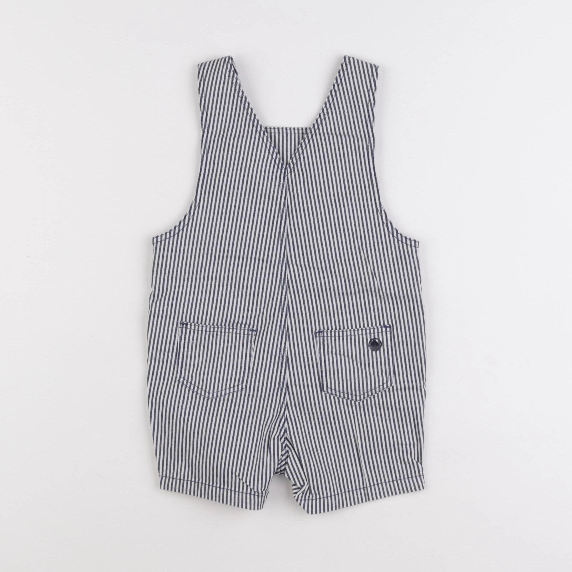 Petit Bateau - salopette beige, bleu - 12 mois