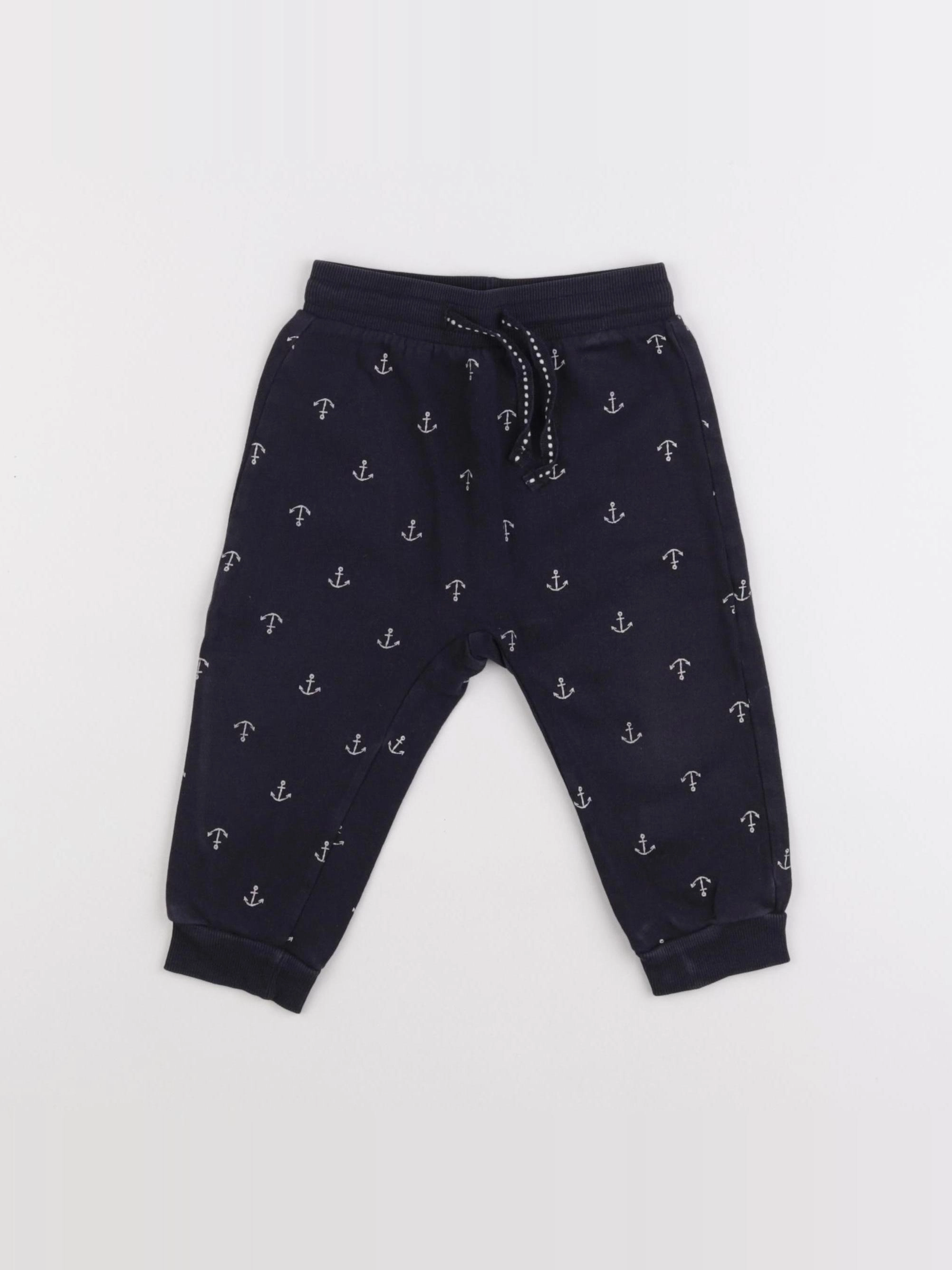 H&M - jogging bleu - 9/12 mois