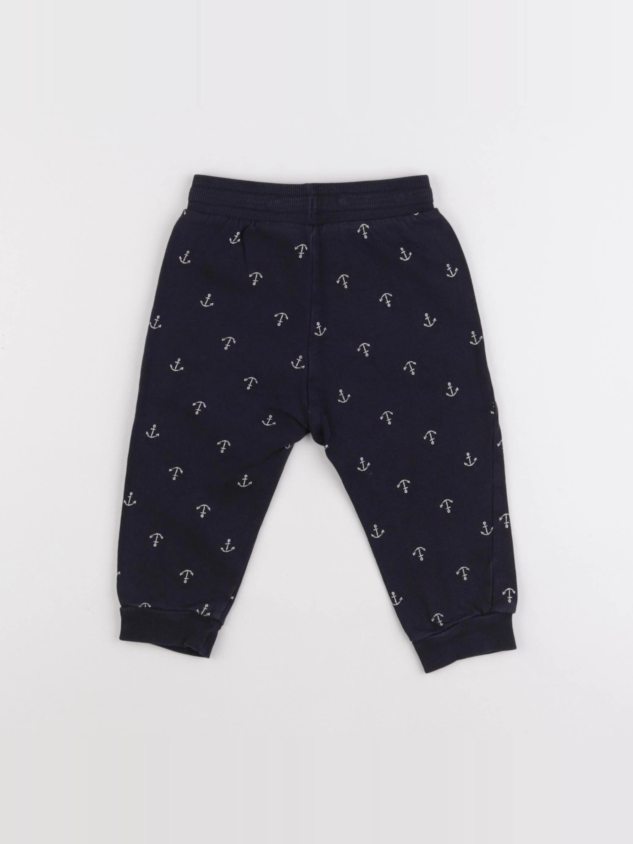 H&M - jogging bleu - 9/12 mois