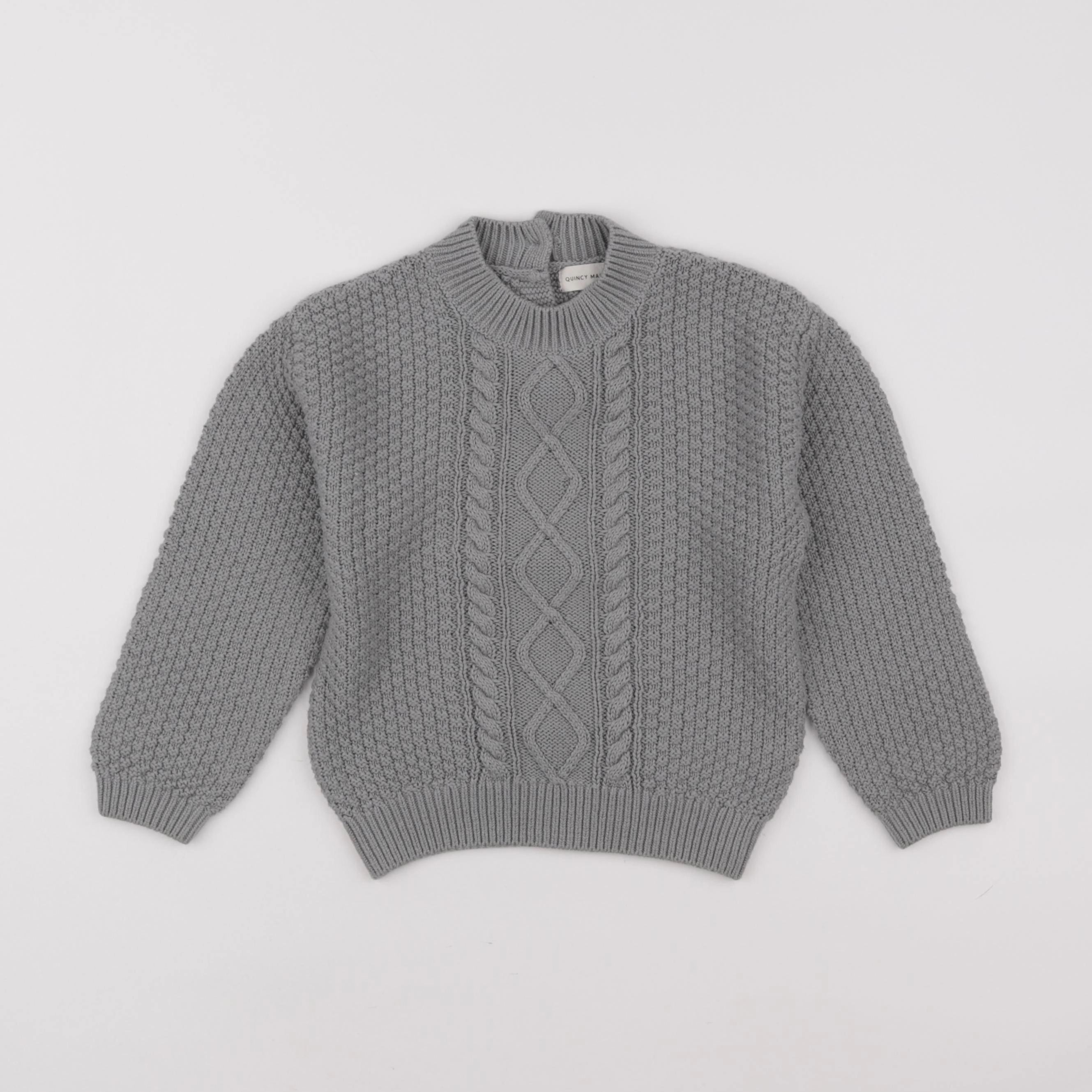 Quincy Mae - pull gris - 2/3 ans