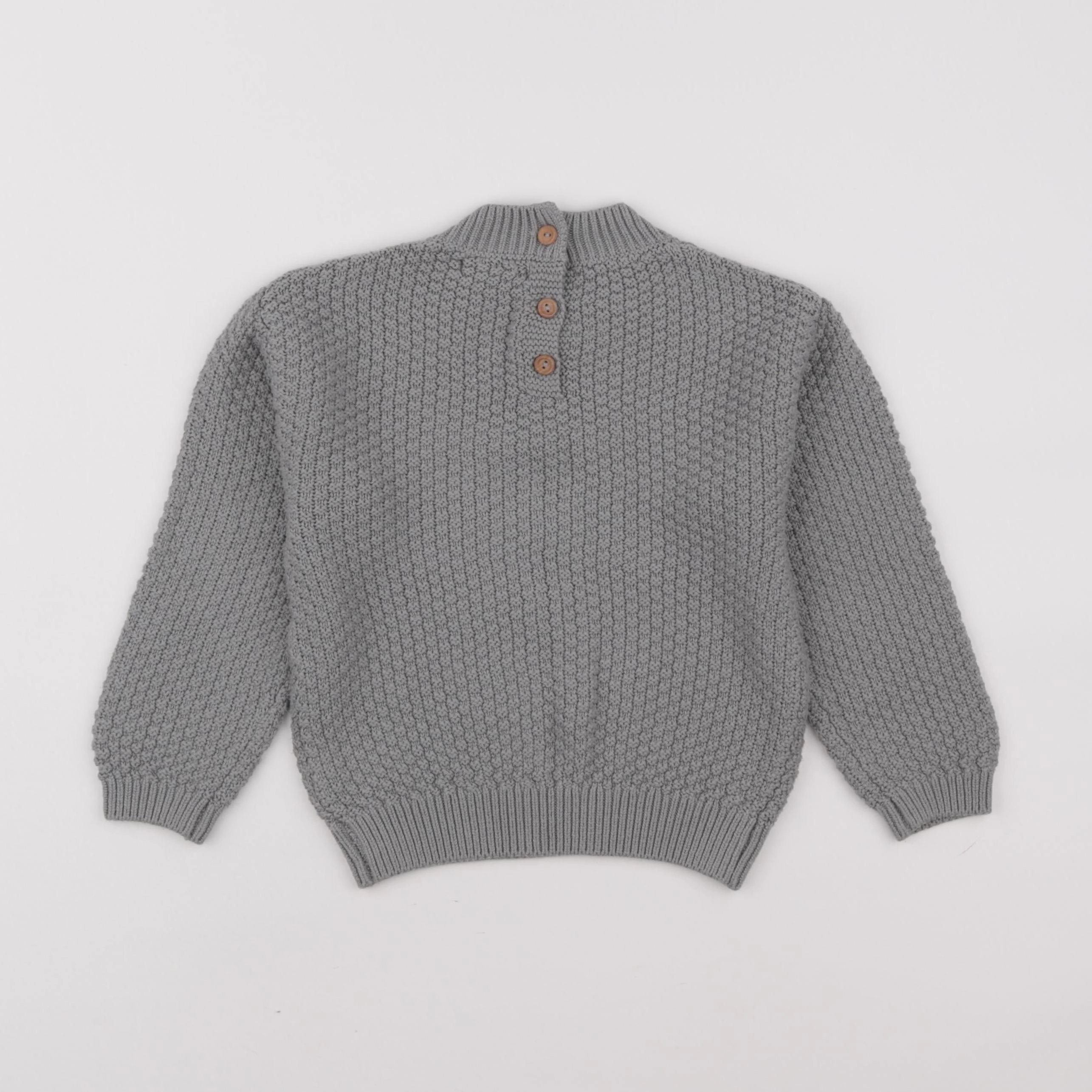 Quincy Mae - pull gris - 2/3 ans