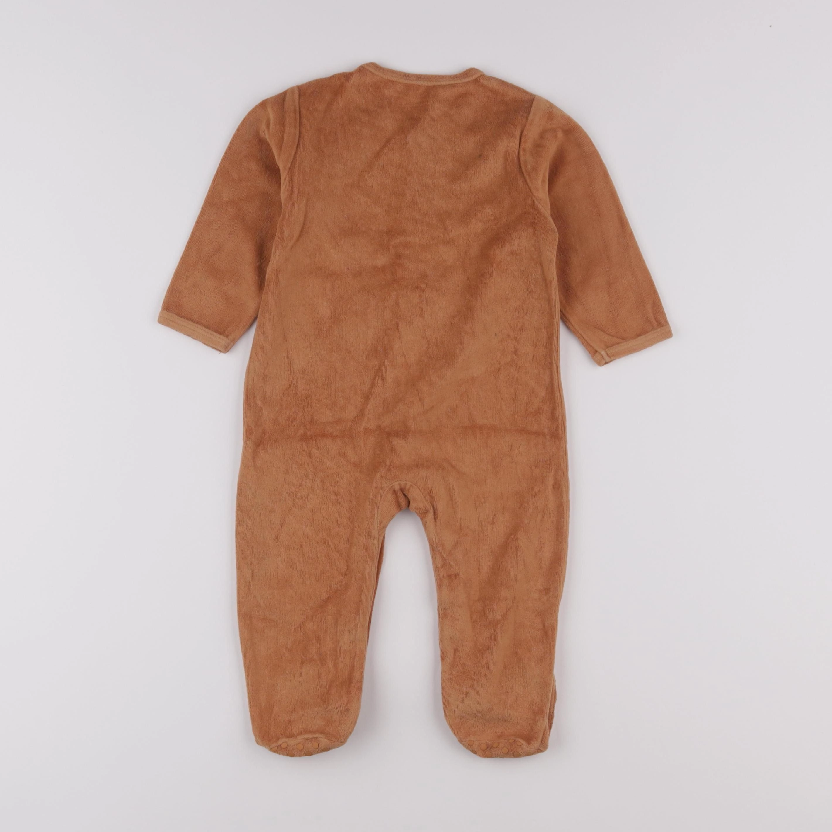 Vertbaudet - pyjama velours marron - 12 mois