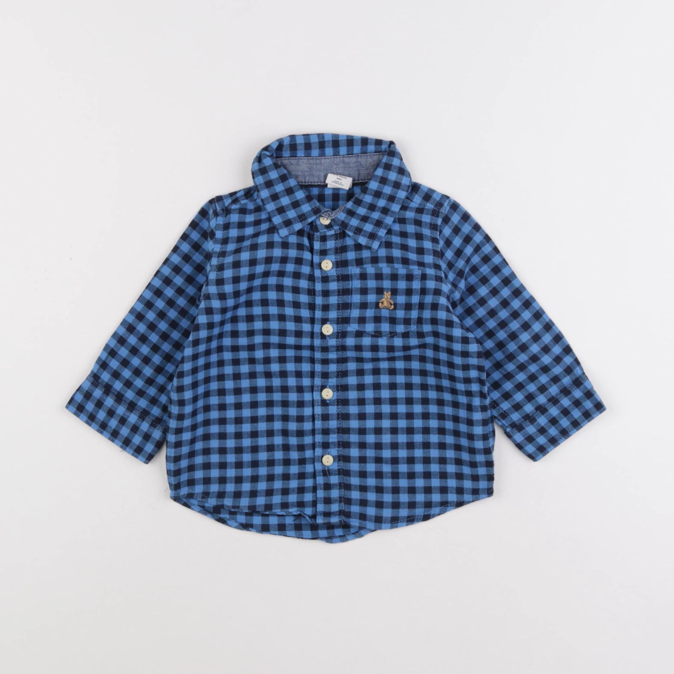 GAP - chemise bleu - 6/12 mois