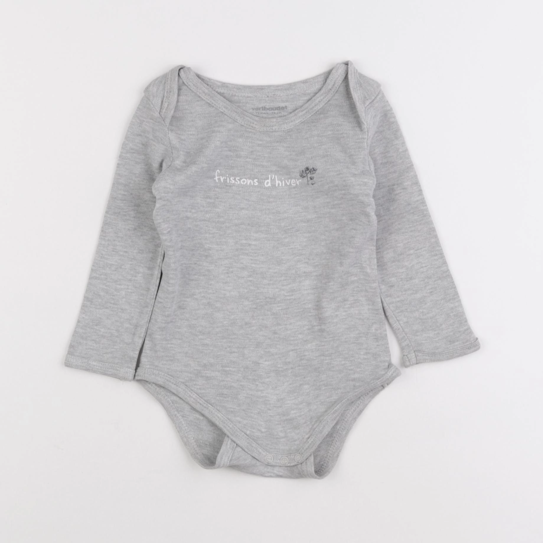 Vertbaudet - body gris - 12 mois
