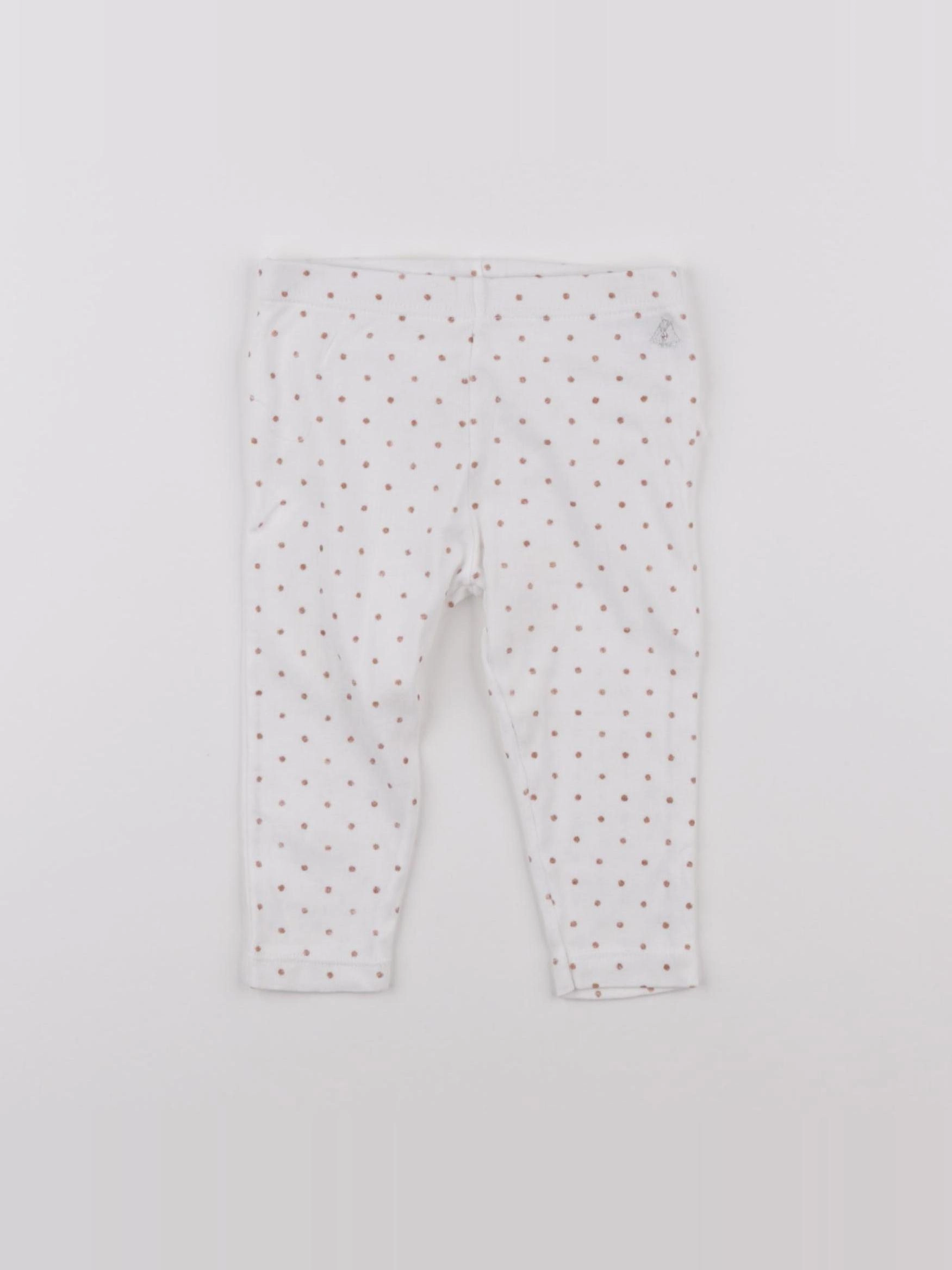 Petit Bateau - legging volants au dos blanc - 12 mois
