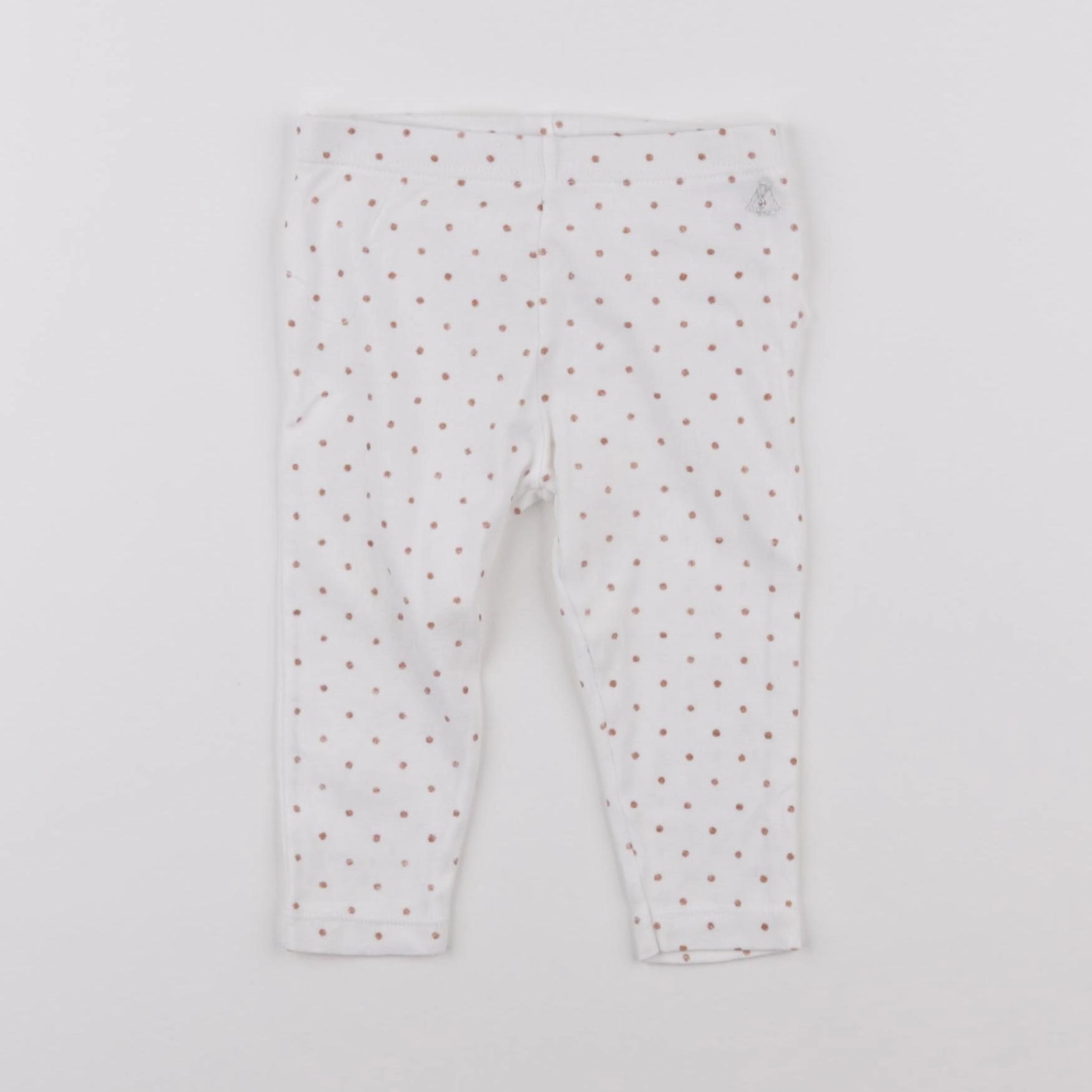 Petit Bateau - legging volants au dos blanc - 12 mois
