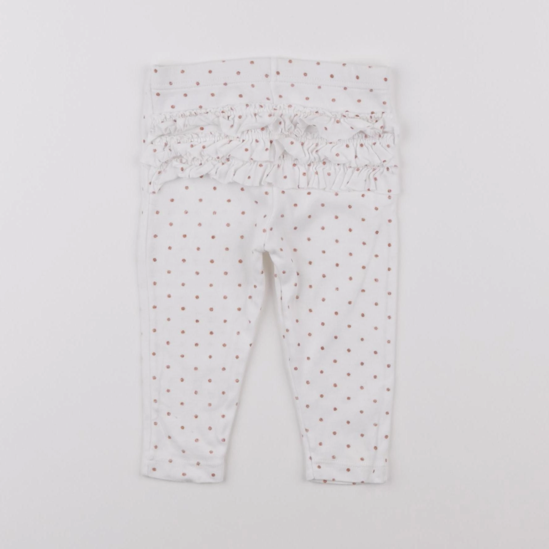 Petit Bateau - legging volants au dos blanc - 12 mois