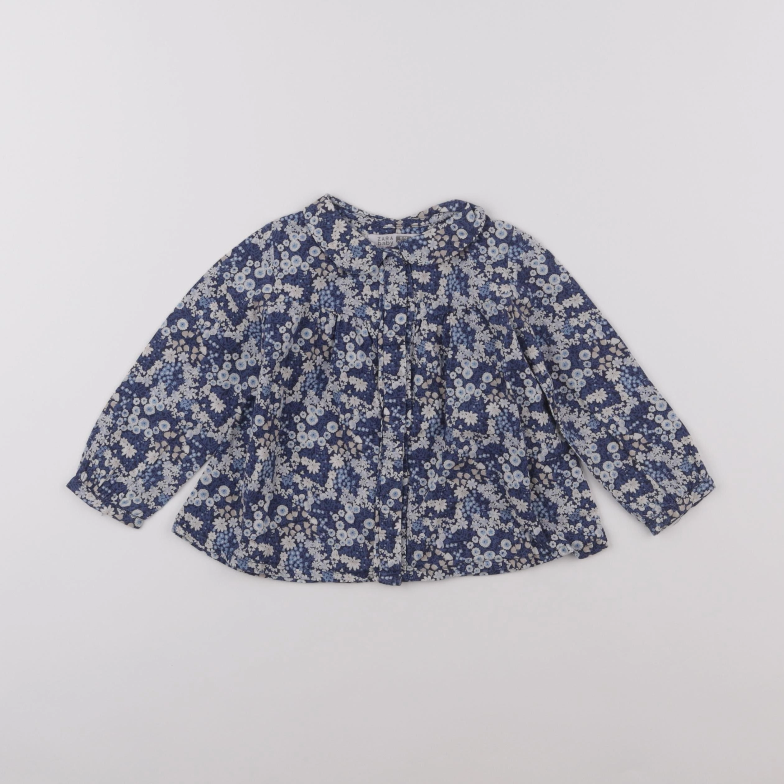 Zara - blouse bleu - 9/12 mois