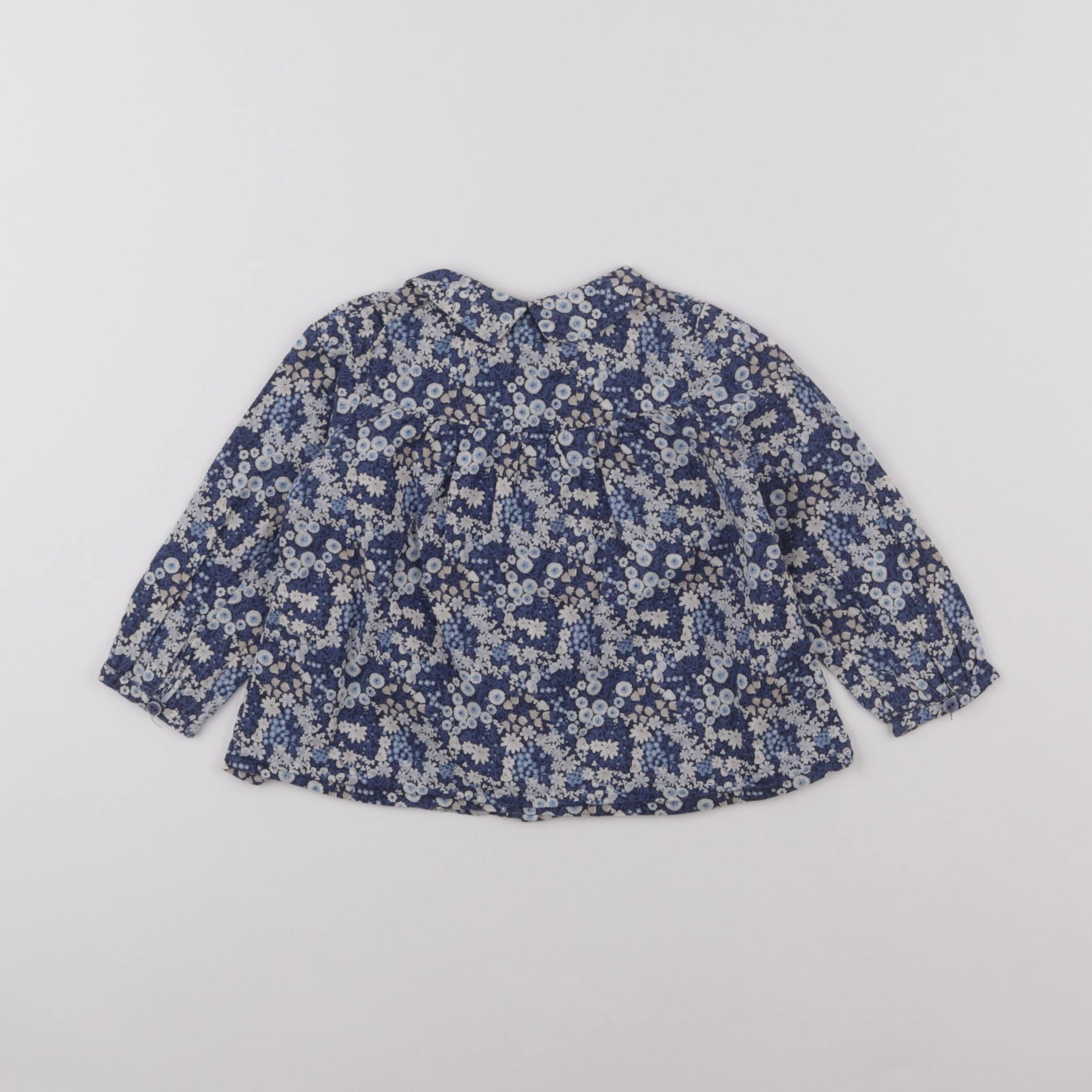 Zara - blouse bleu - 9/12 mois