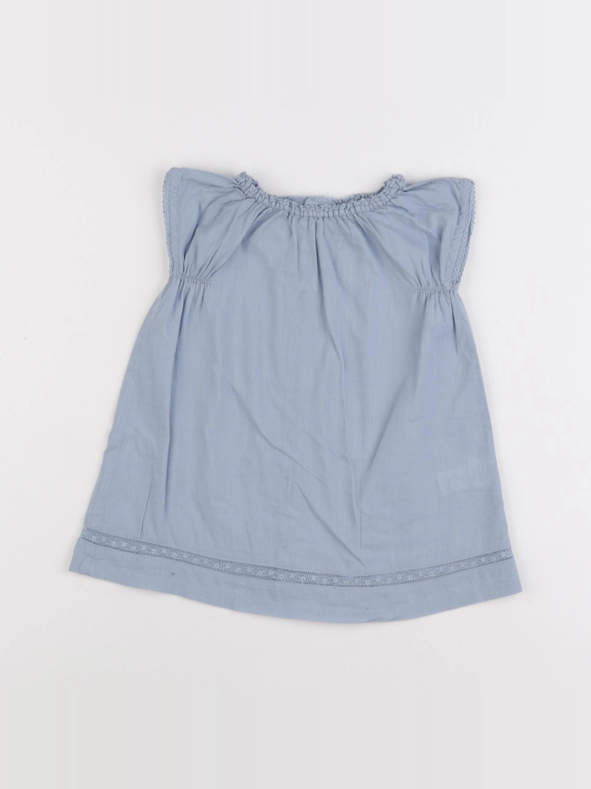 Bonton - robe bleu - 12 mois