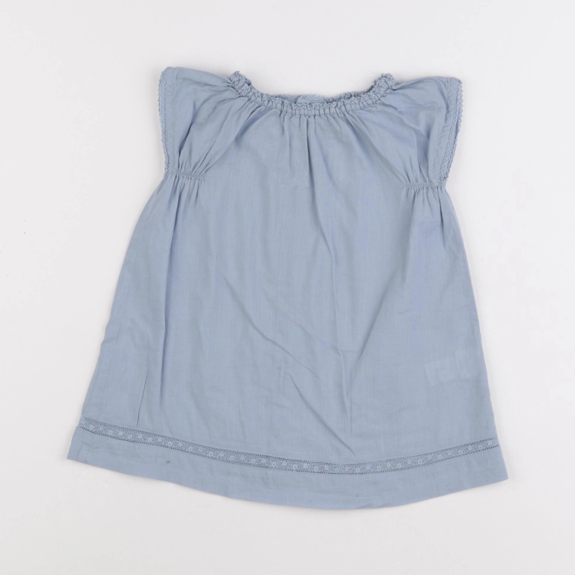 Bonton - robe bleu - 12 mois