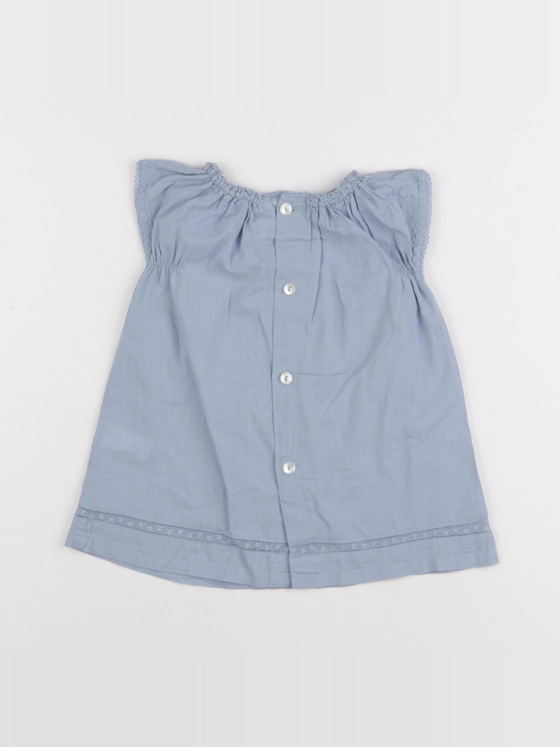 Bonton - robe bleu - 12 mois