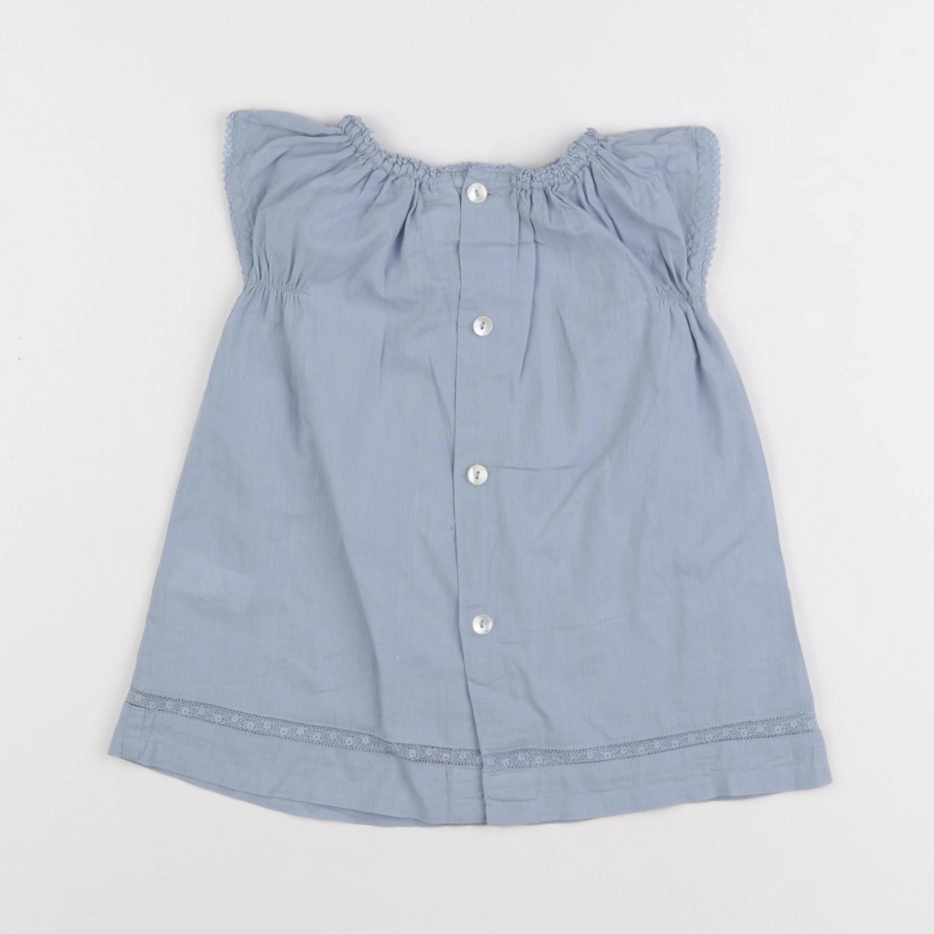 Bonton - robe bleu - 12 mois