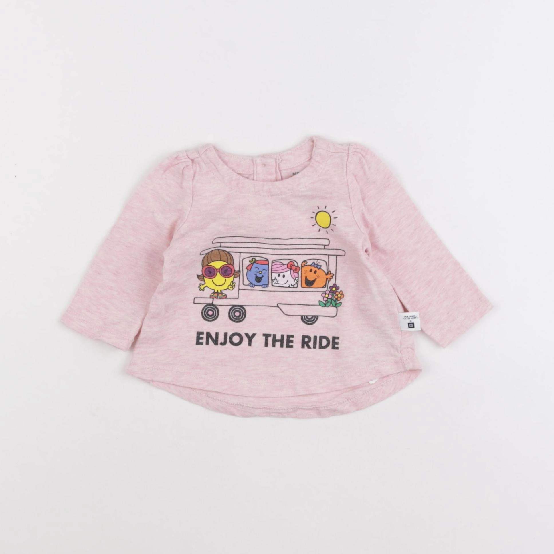 GAP - tee-shirt rose - 0/3 mois