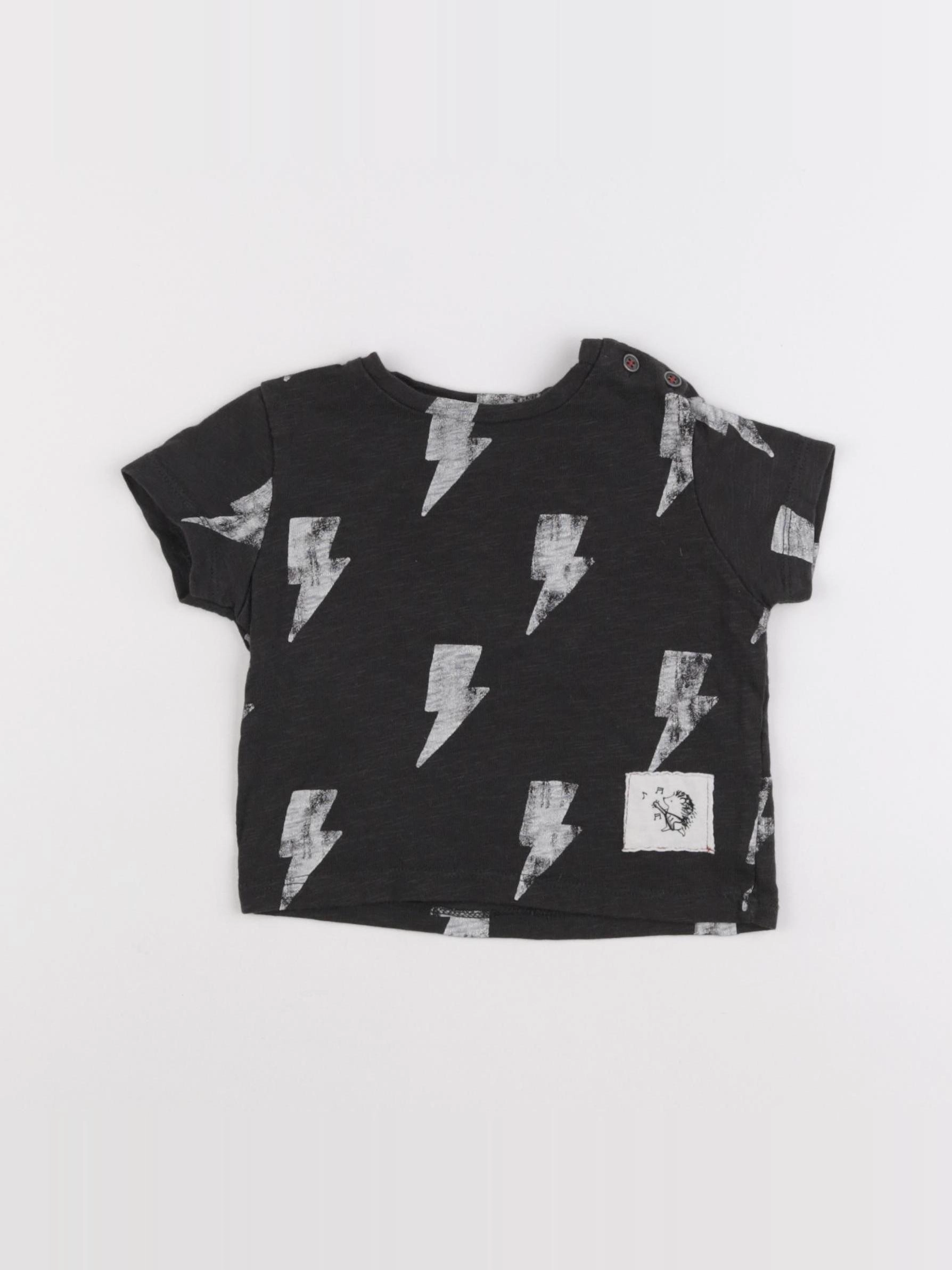 Zara - tee-shirt gris - 3/6 mois