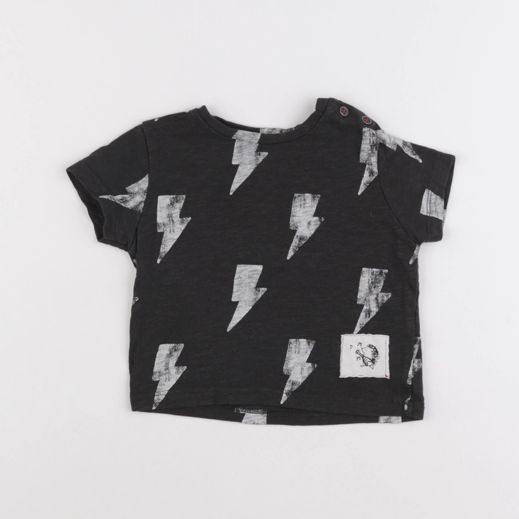 Zara - tee-shirt gris - 3/6 mois