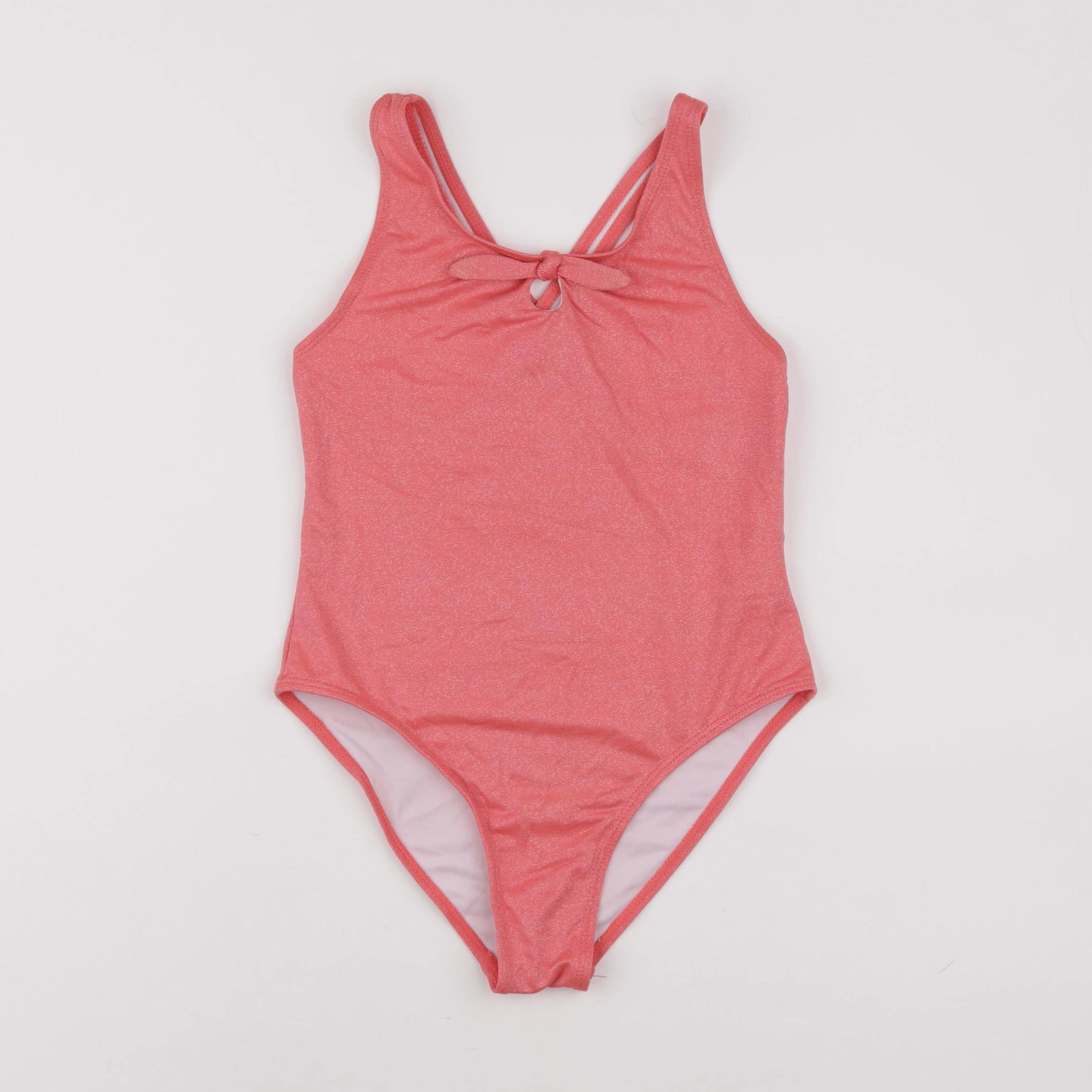 Vertbaudet - maillot de bain rose, or - 10 ans