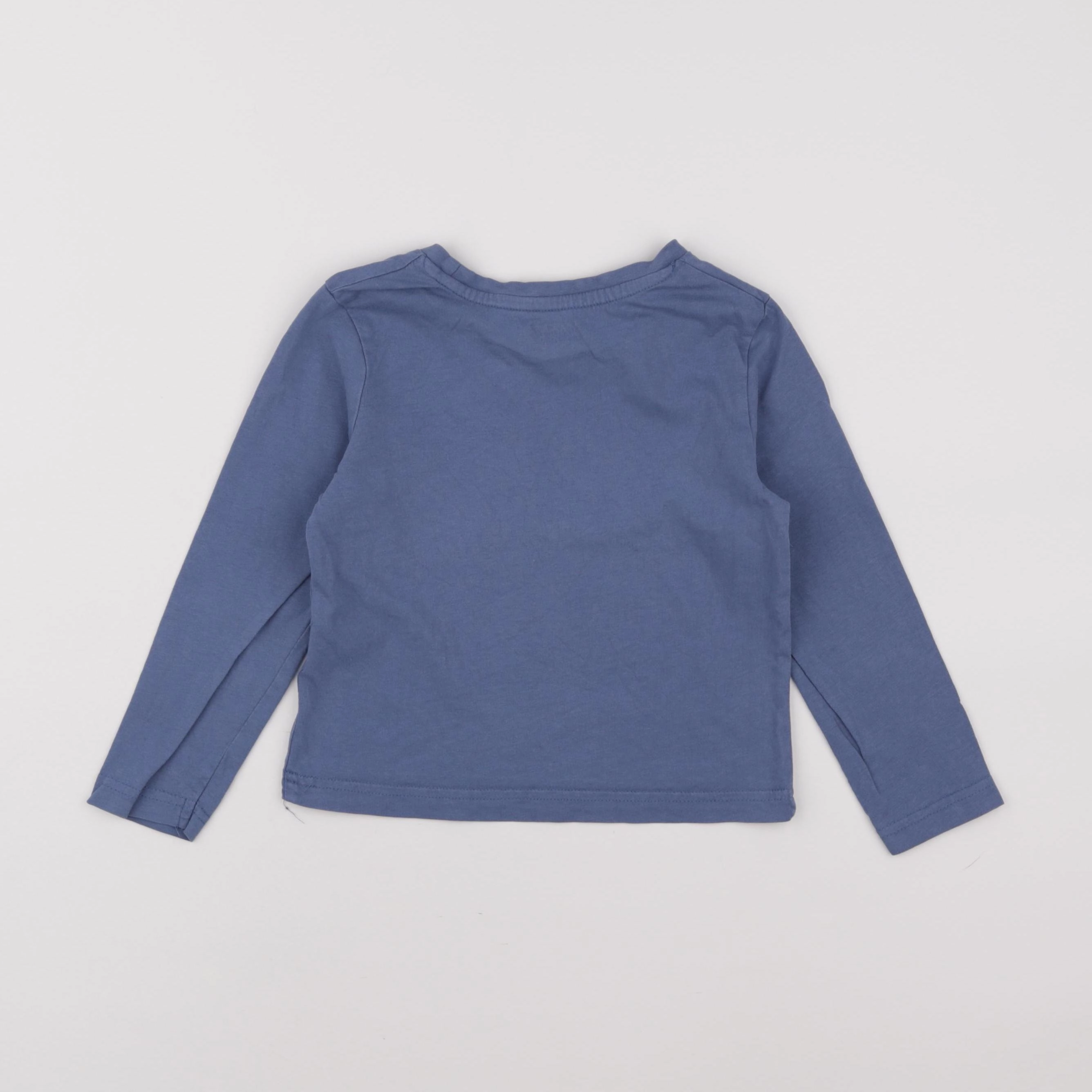 Vertbaudet - tee-shirt bleu - 4 ans