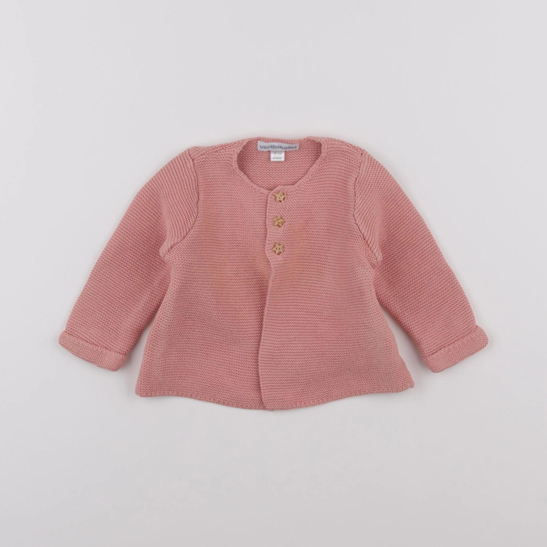 Vertbaudet - gilet rose - 6 mois