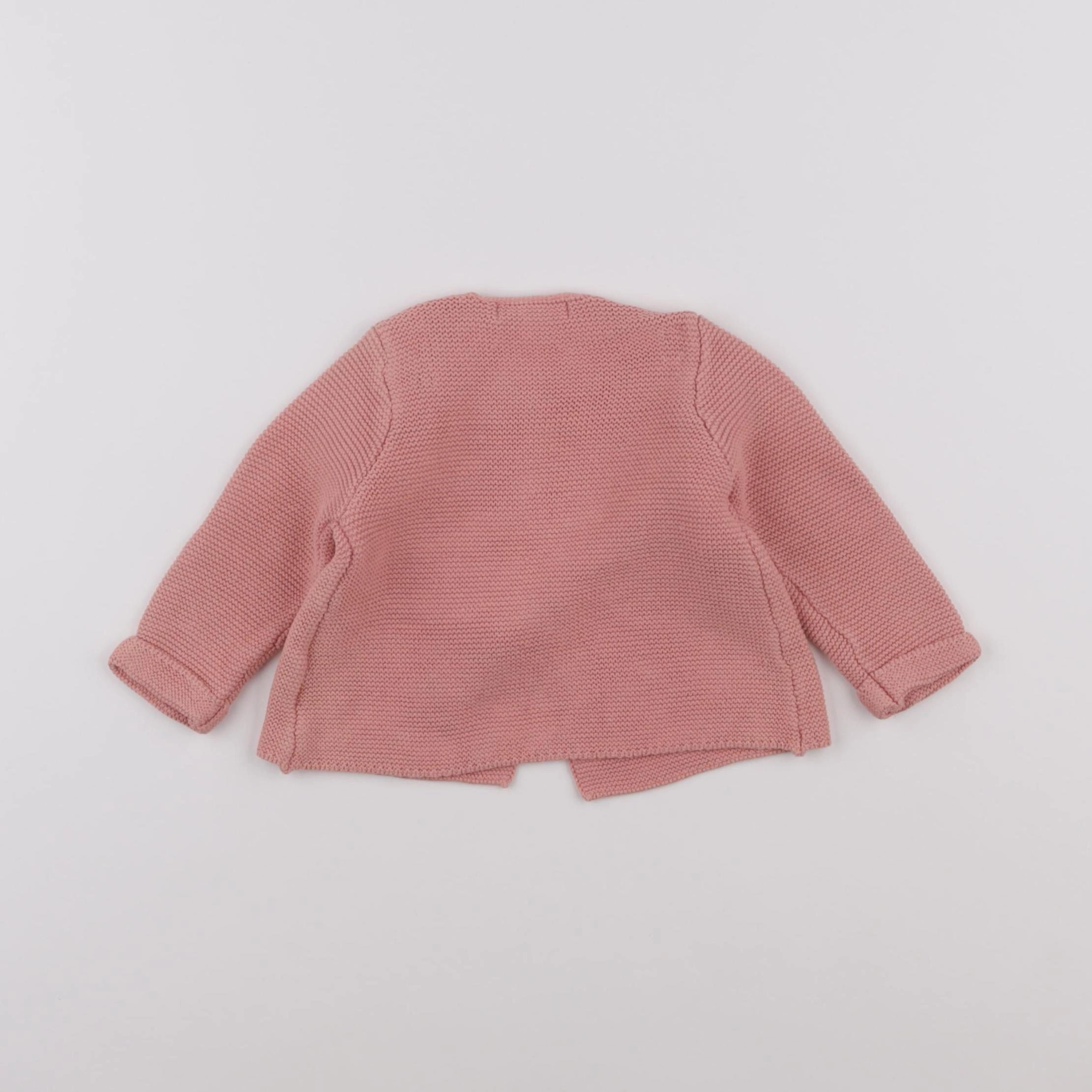 Vertbaudet - gilet rose - 6 mois