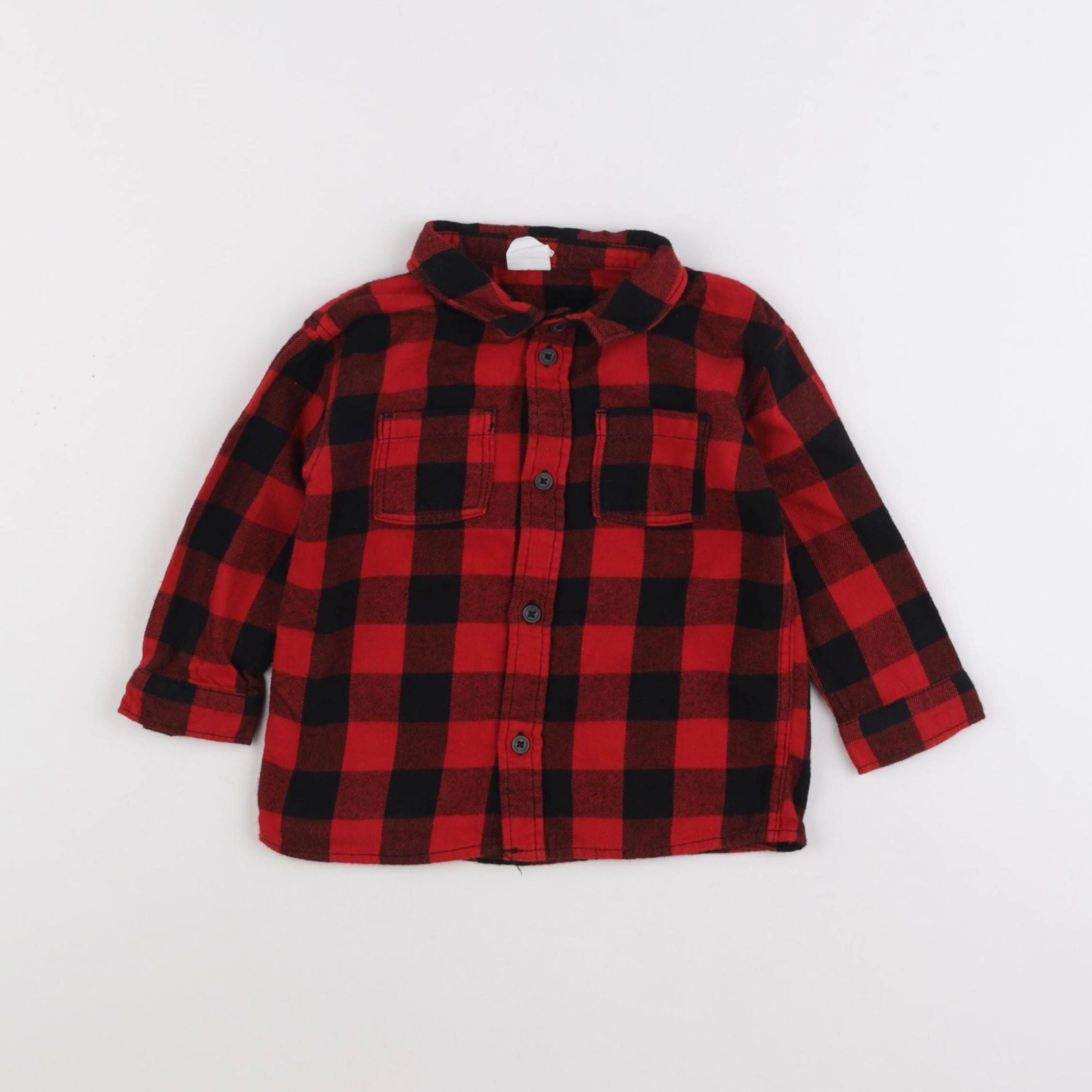 H&M - chemise rouge - 9/12 mois