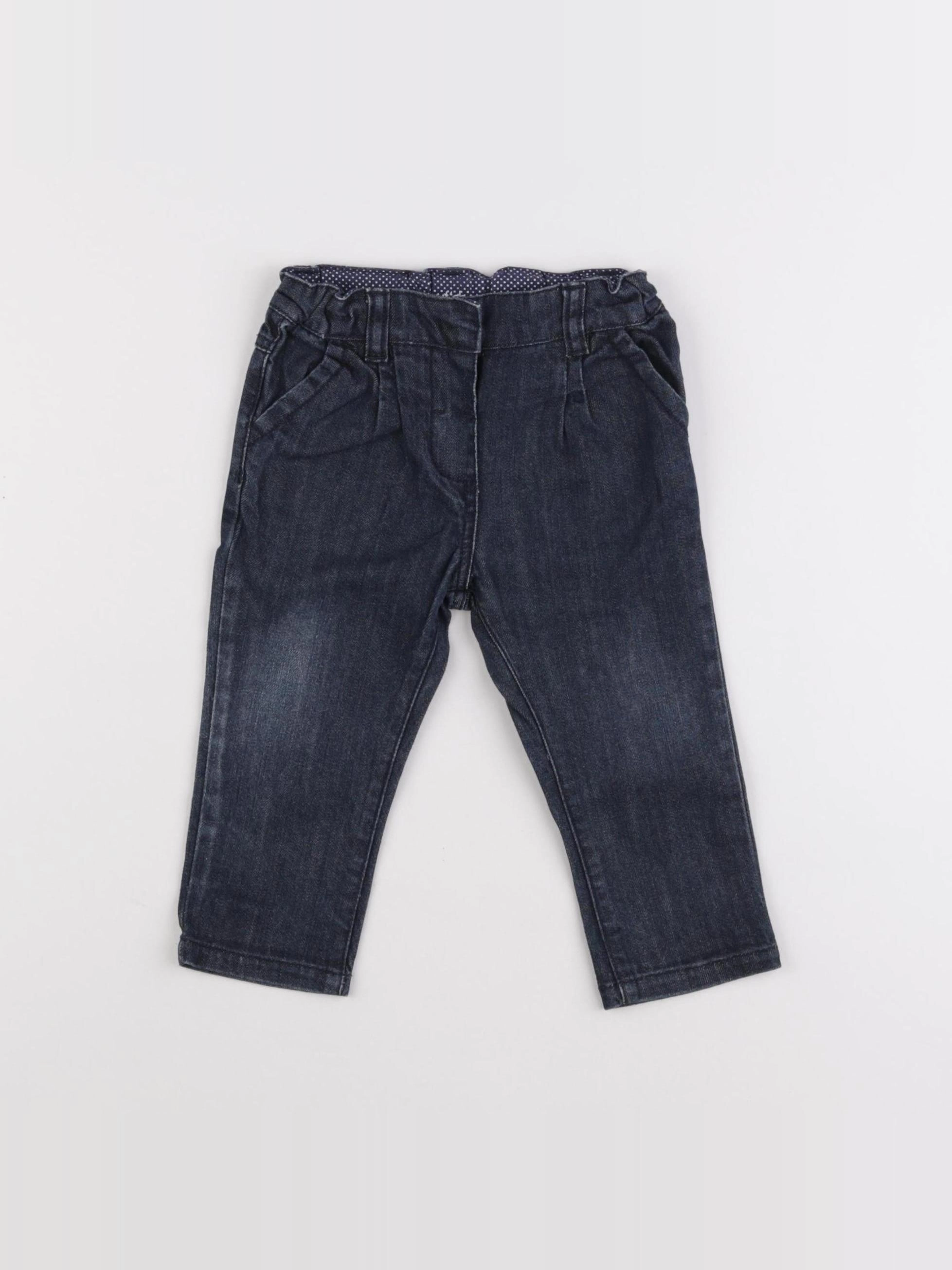 Boutchou - pantalon bleu - 9 mois