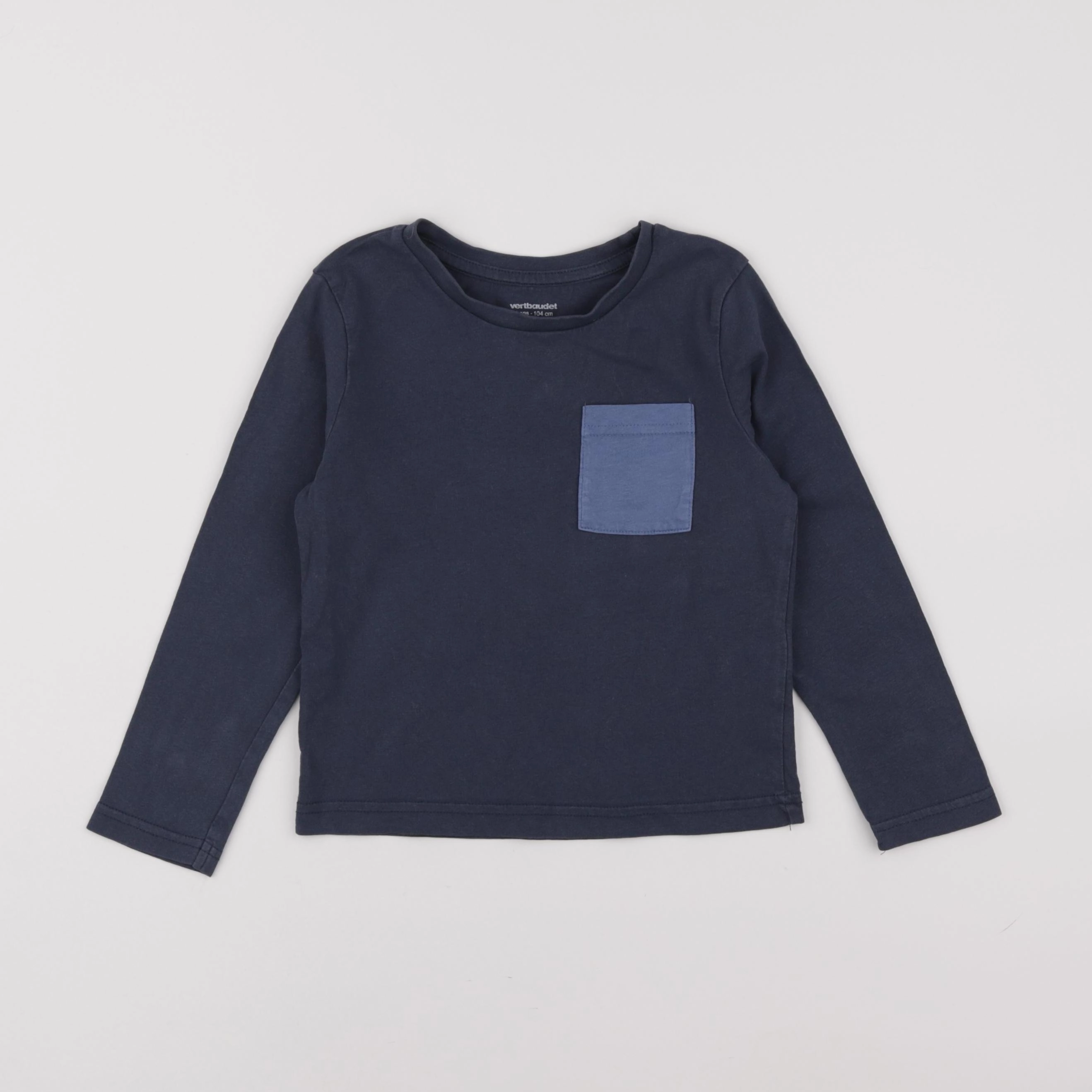 Vertbaudet - tee-shirt bleu - 4 ans