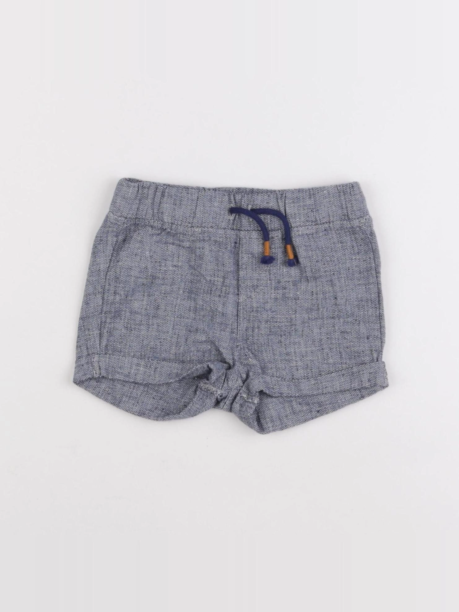 H&M - short bleu - 4/6 mois
