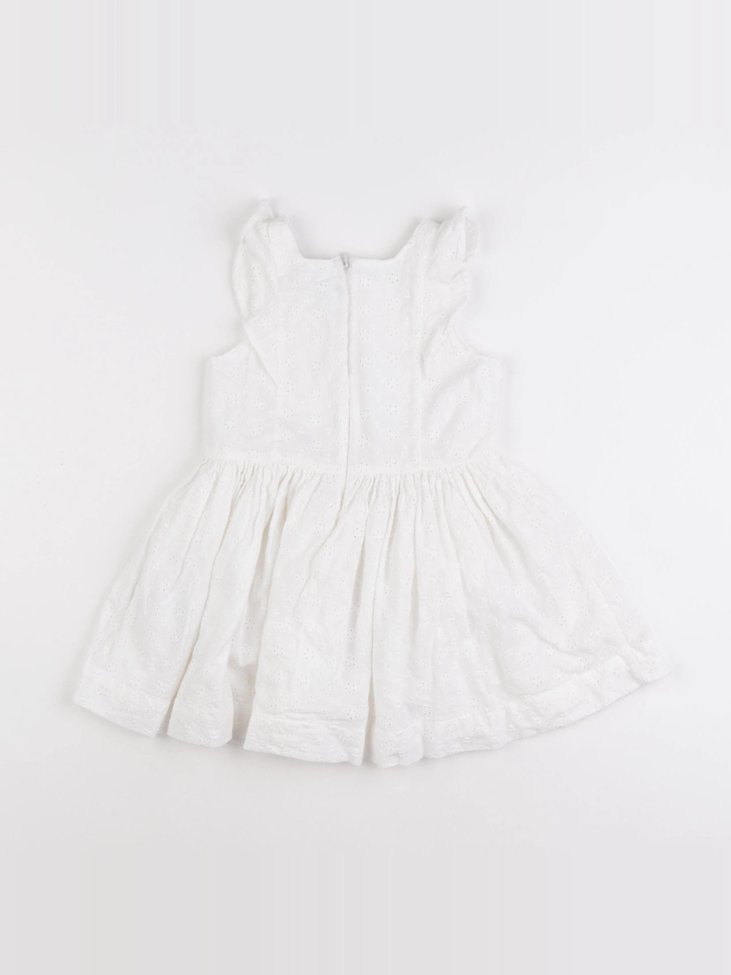 Petit Bateau - robe blanc - 3 ans
