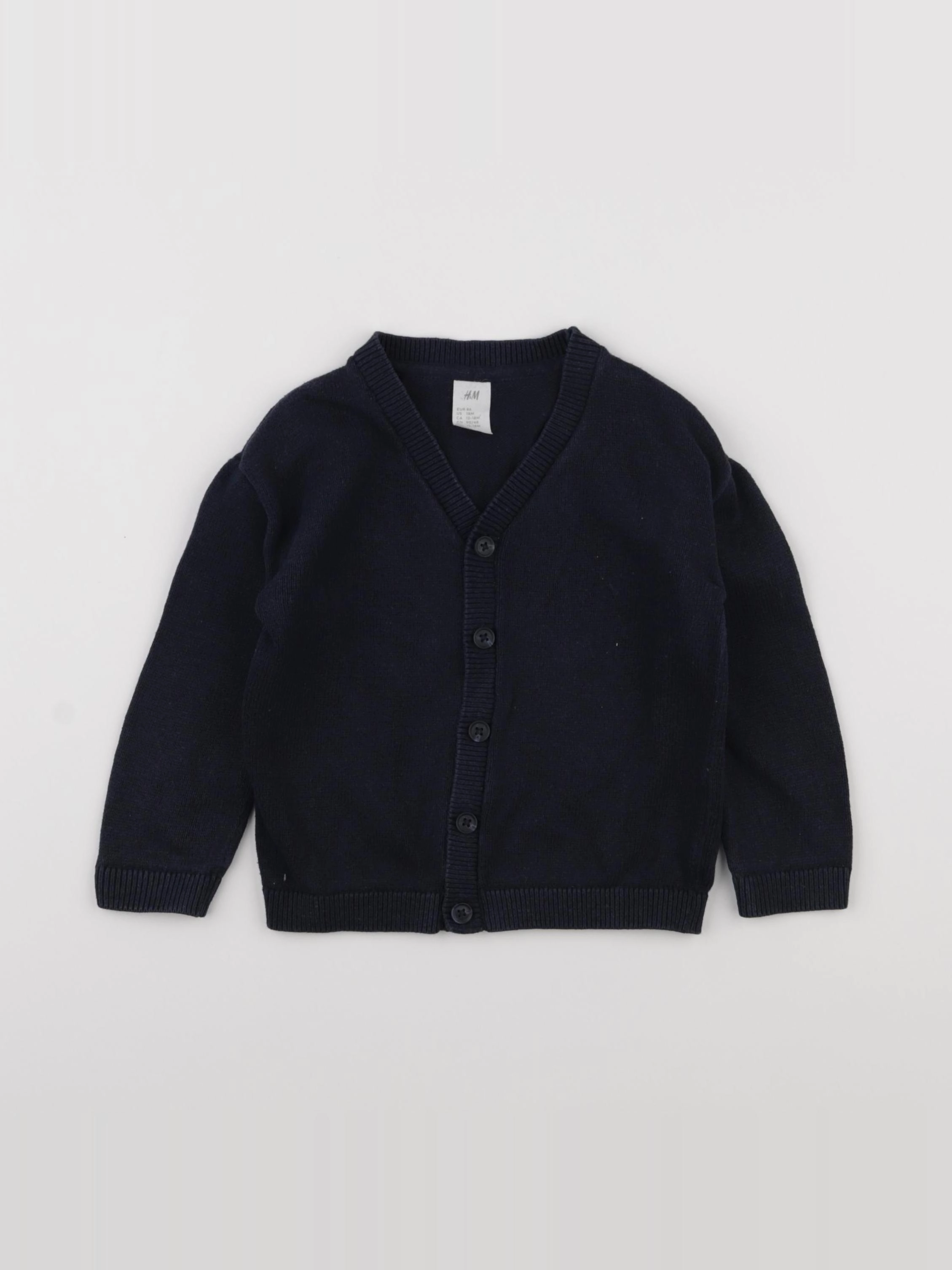 H&M - gilet bleu - 12/18 mois