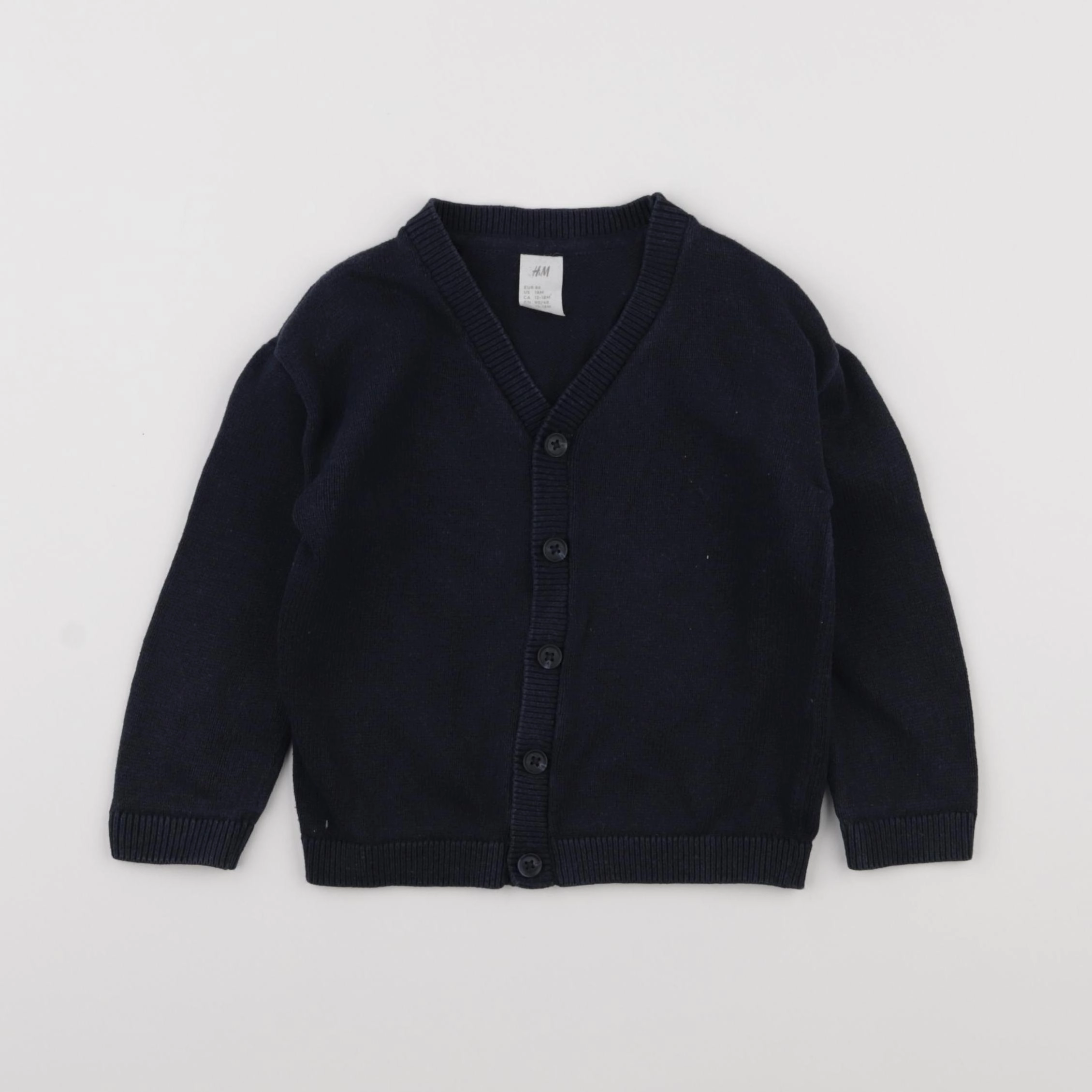 H&M - gilet bleu - 12/18 mois
