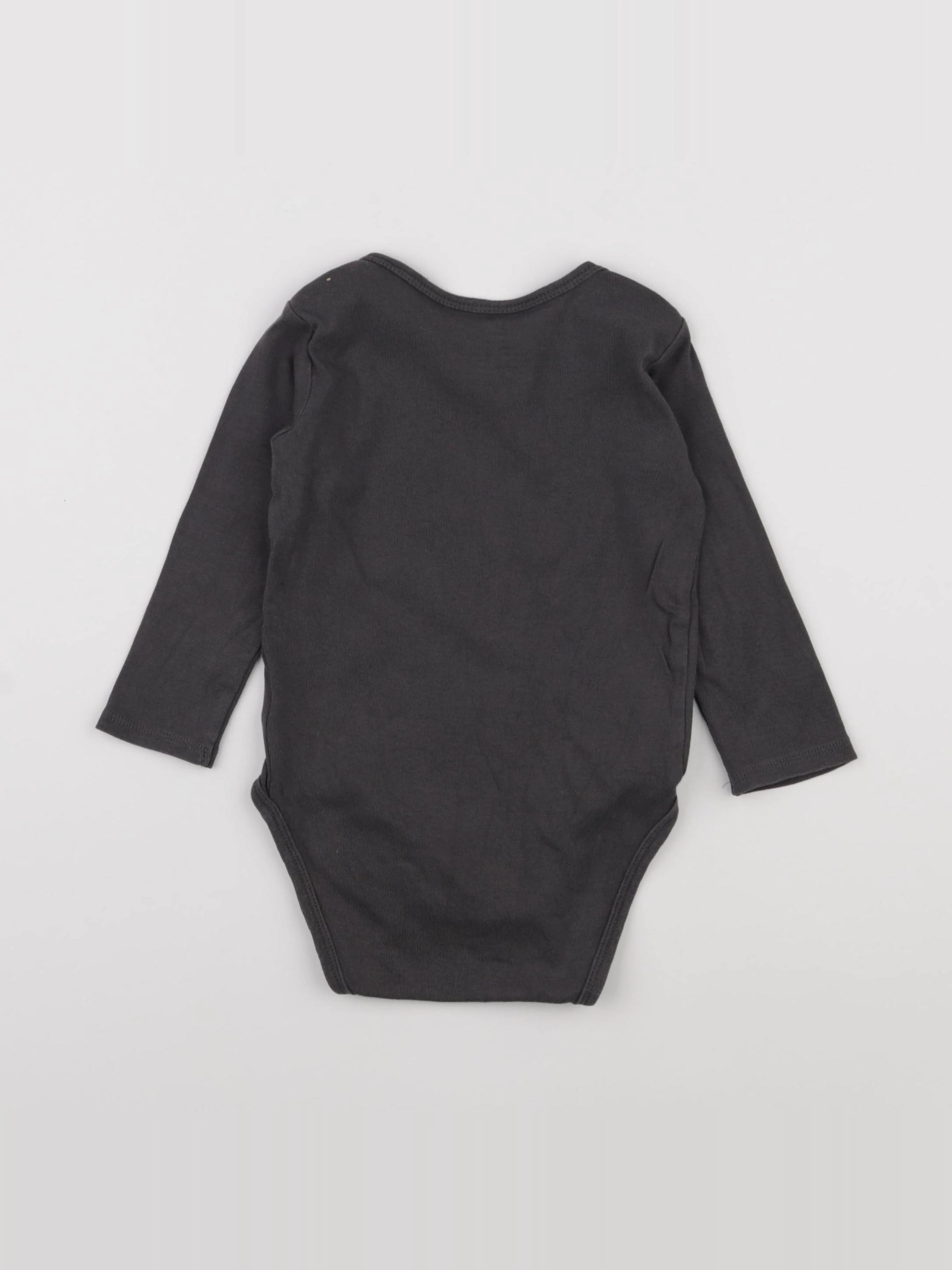 H&M - body gris - 9/12 mois