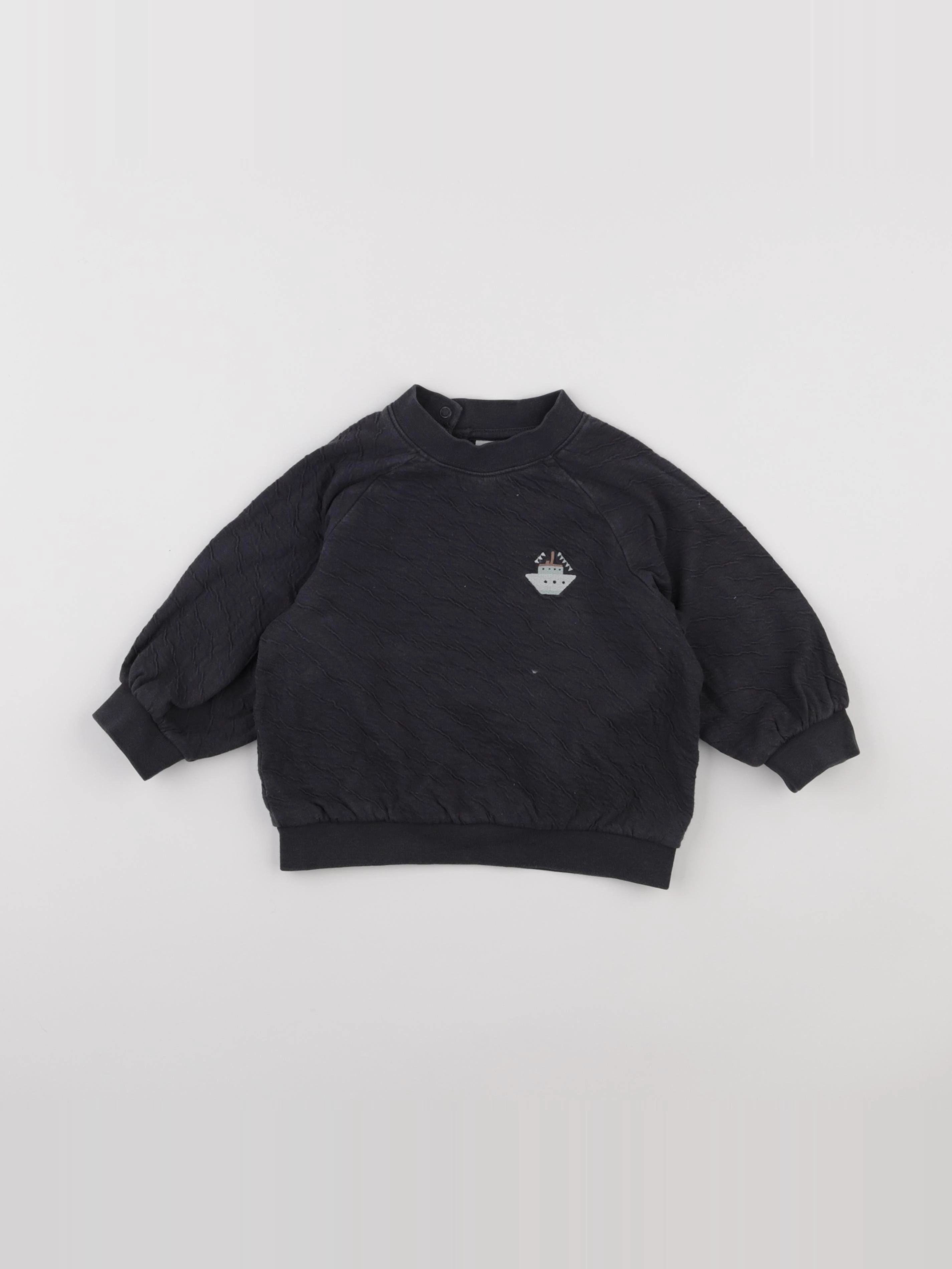 H&M - sweat gris - 12/18 mois