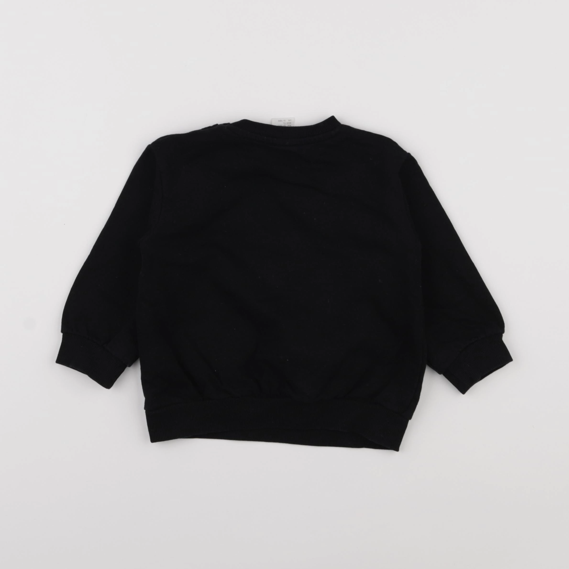 H&M - sweat noir - 12/18 mois