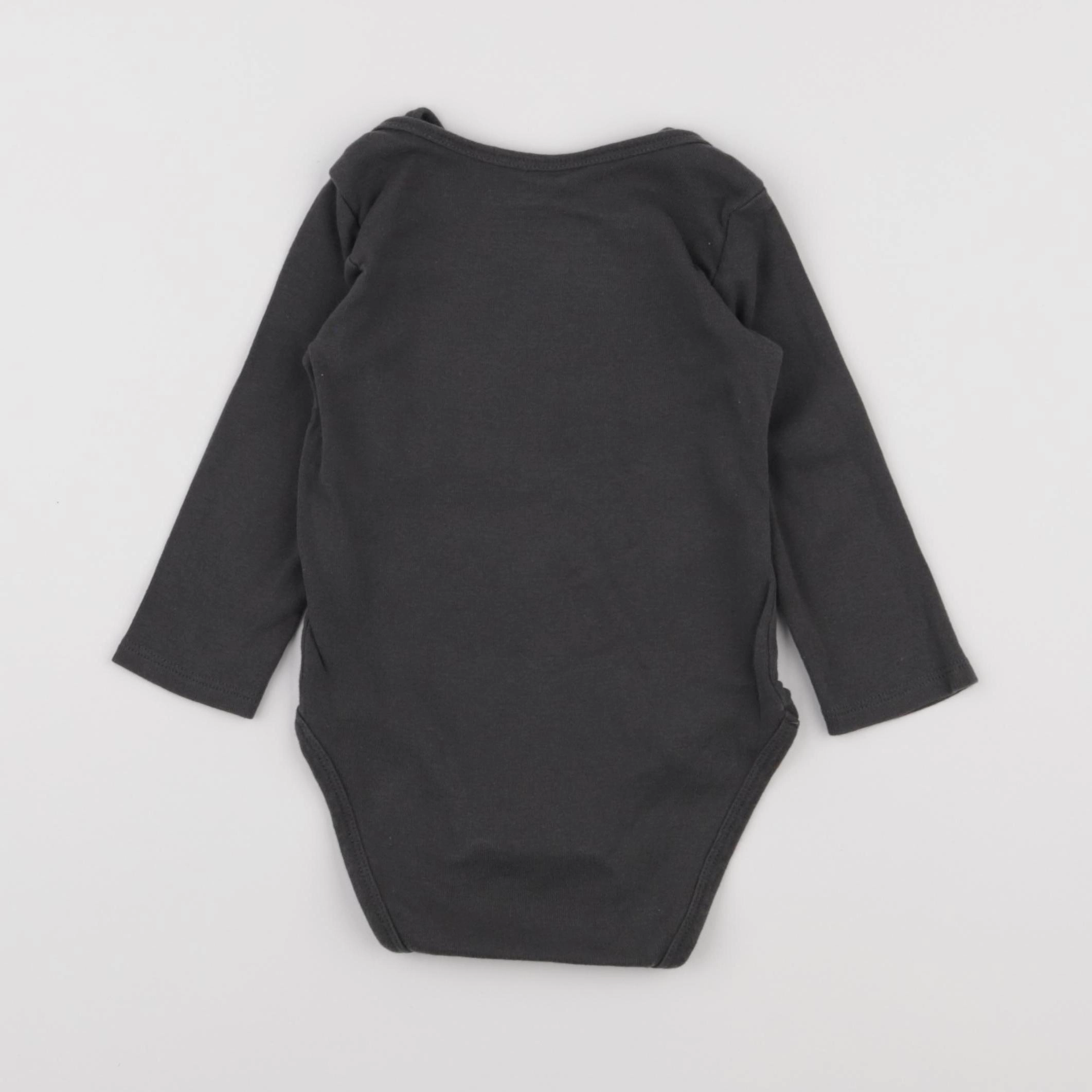 H&M - body gris - 12 mois